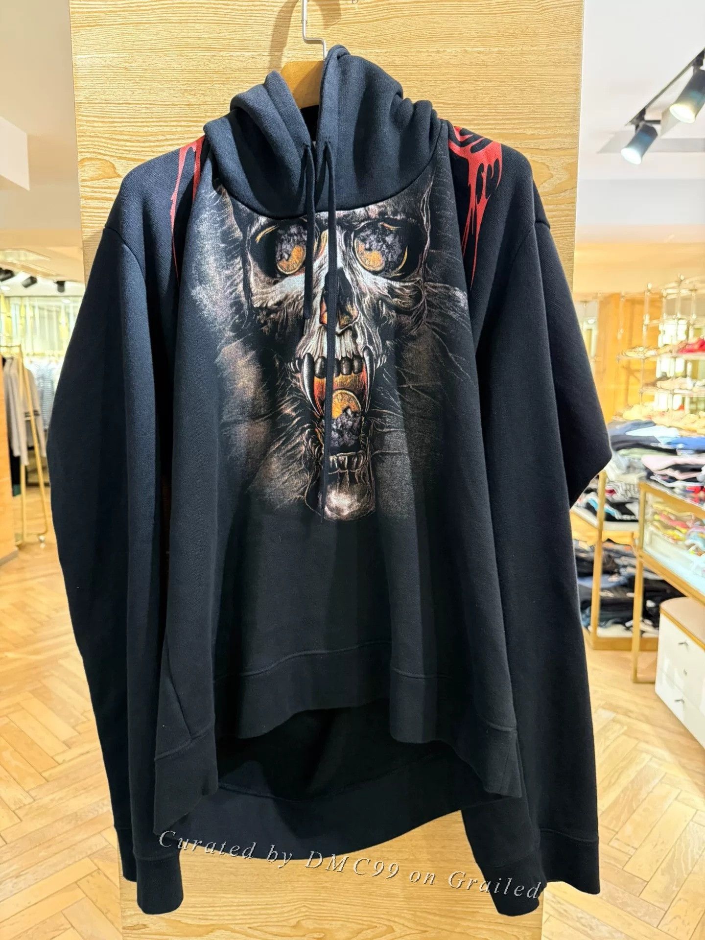 Vetements Misplaced Shoulders Skull Print Hoodie | Grailed
