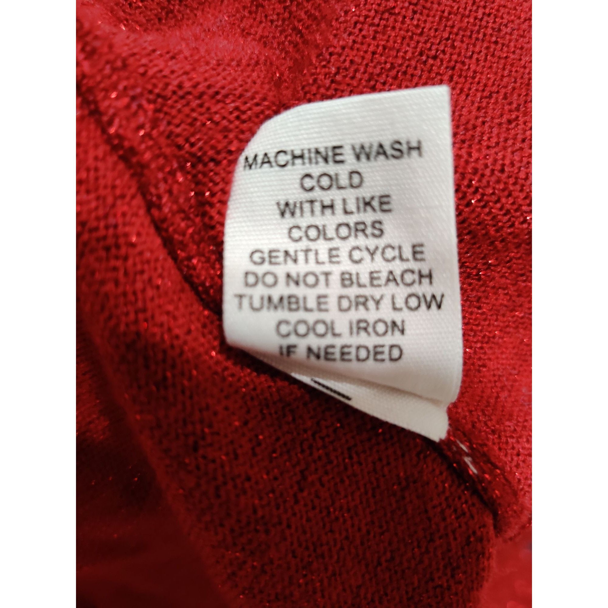Other 89th + Madison XL Womens Sweater Red Metallic Ribbed Open Fr Size XL / US 12-14 / IT 48-50 - 7 Thumbnail