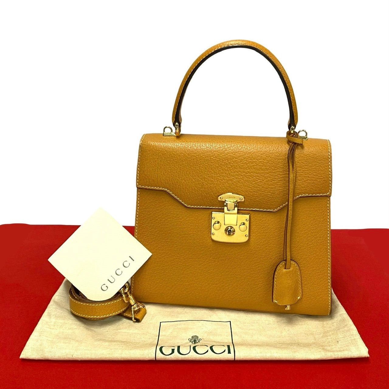 Gucci Gucci Shoulder Bag Yellow Leather Size ONE SIZE - 1 Thumbnail