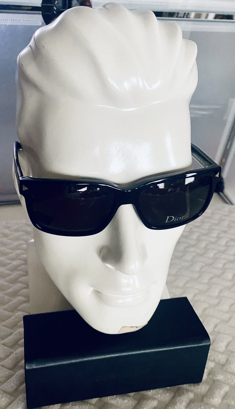 Dior Dior 🇮🇹 Homme black tie 104S Noir square sunglasses NEW Size ONE SIZE - 1 Thumbnail
