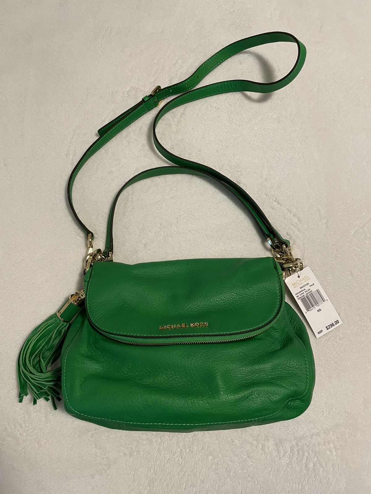 Michael Kors Michael Kors WESTON Green Convertible Cross/Shoulder Bag Size ONE SIZE - 1 Thumbnail