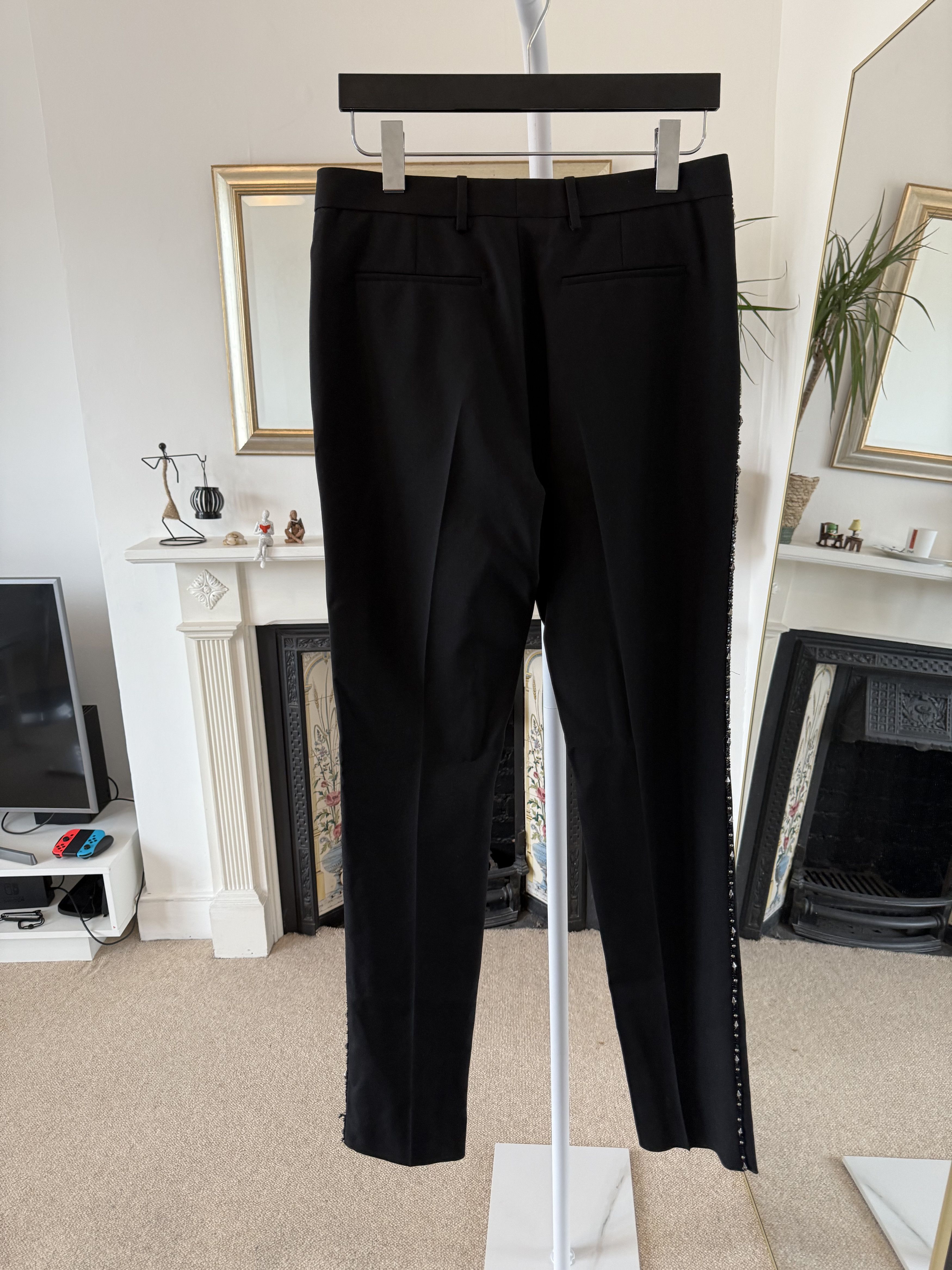 Saint Laurent Paris Saint Laurent Wool Canvas Tuxedo Pants with Studs Size US 30 / EU 46 - 3 Thumbnail