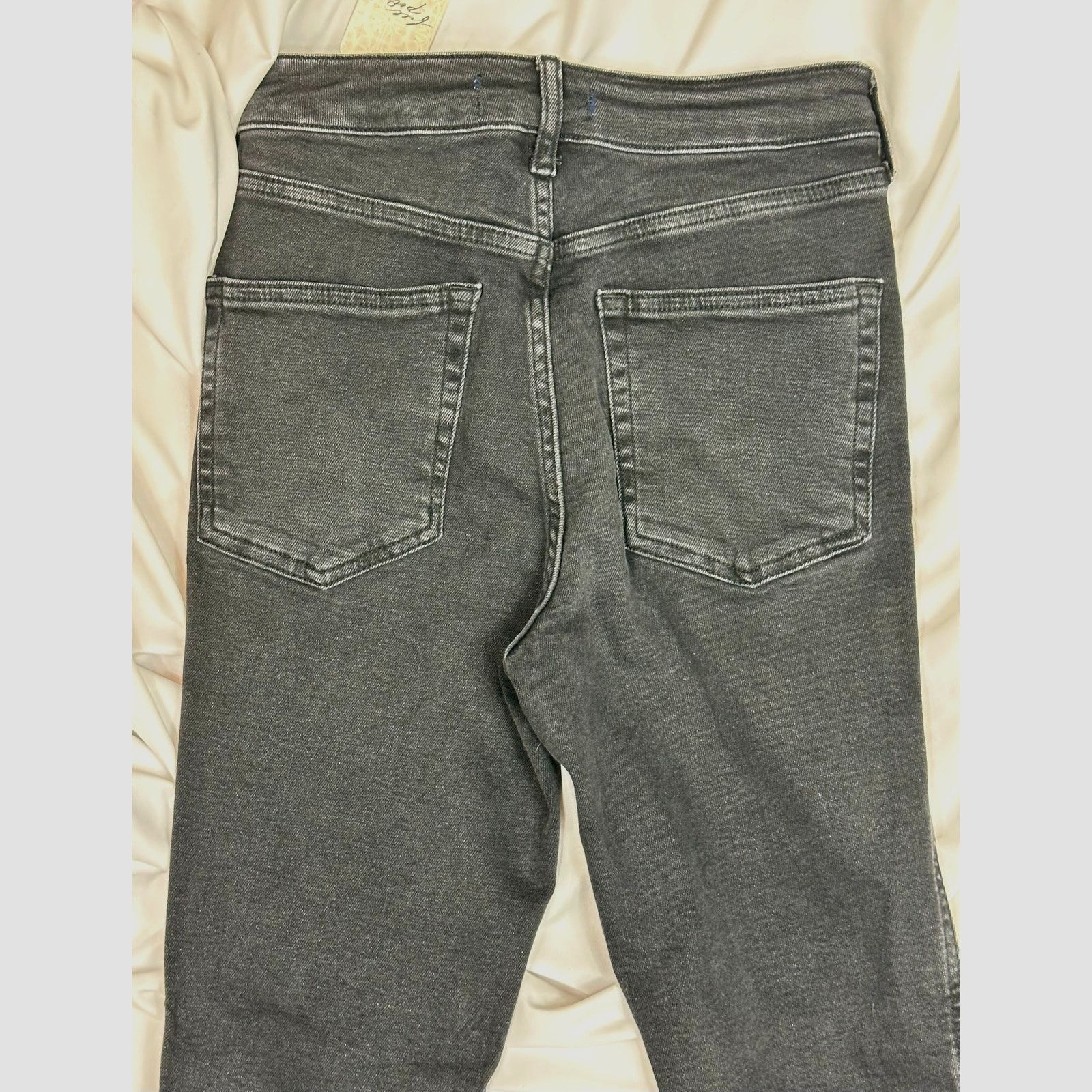 Free People Free People High Rise Raw Hem Skinny Jeans Black 30 Size 30" / US 8 / IT 44 - 14 Thumbnail