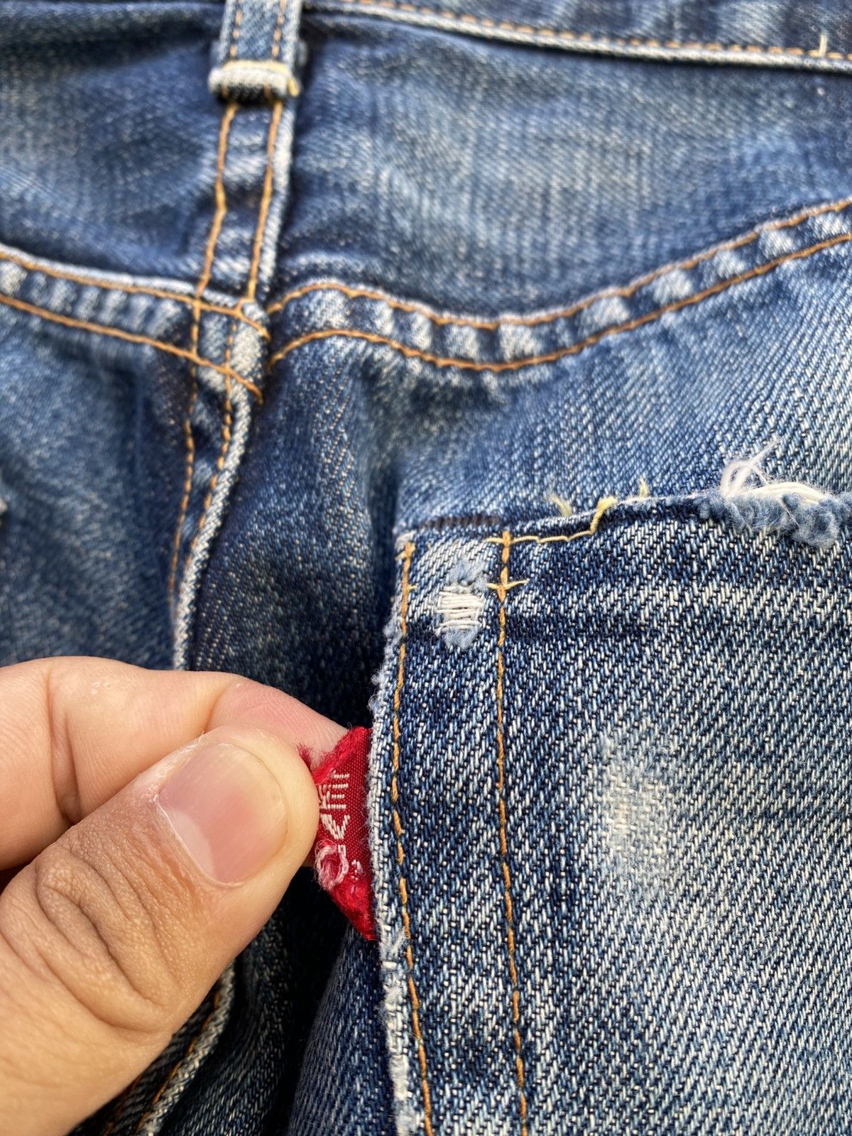 Levi's Vintage Clothing W30x29.5 Vintage levi's 501 redline big E made in JAPAN Size US 30 / EU 46 - 3 Thumbnail