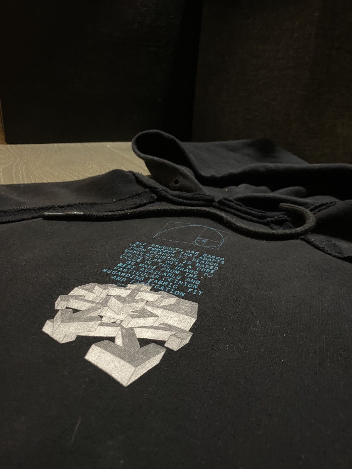 Off-White Off White Teal Golden Ratio Hoodie Size US L / EU 52-54 / 3 - 2 Thumbnail