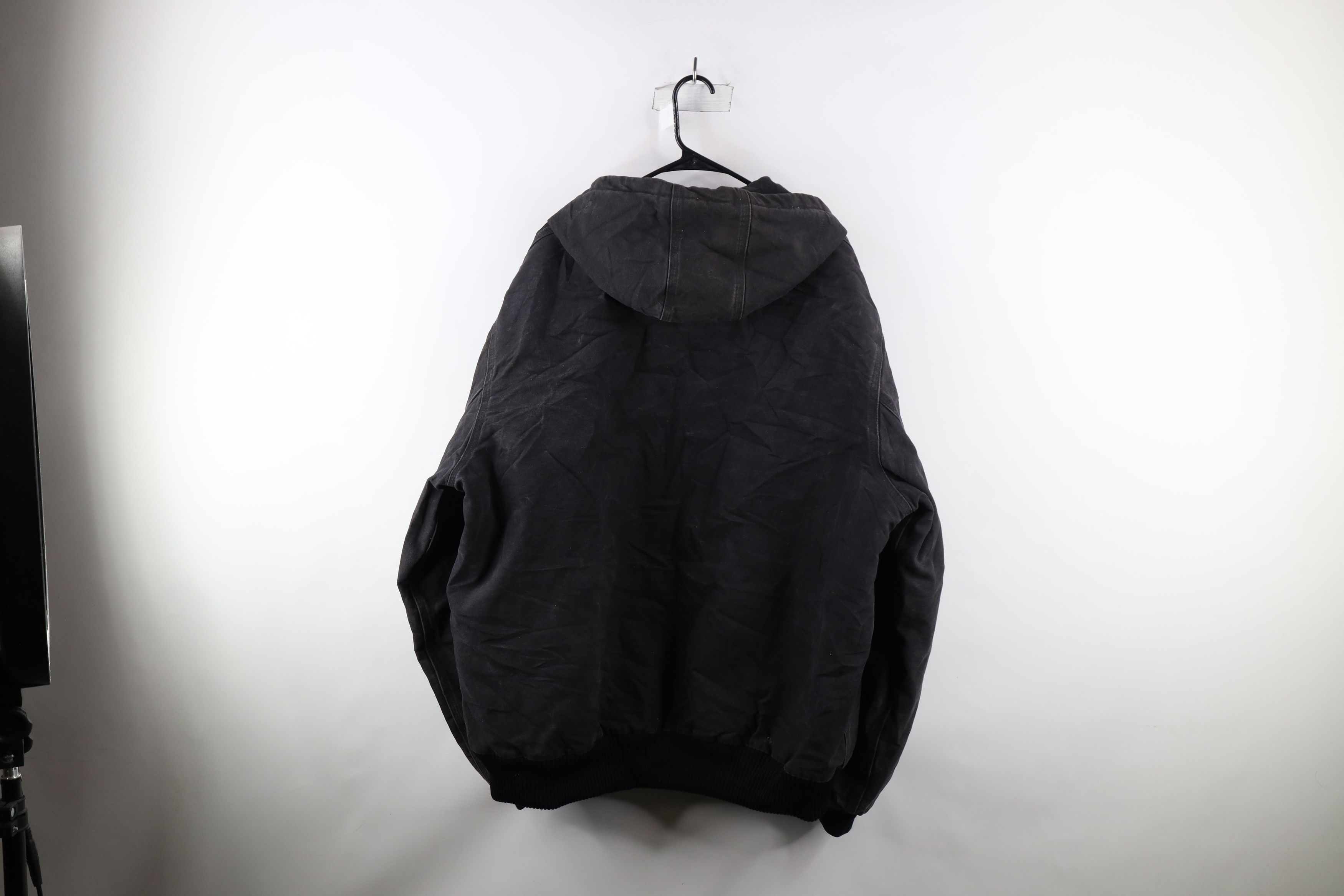 Carhartt Vintage Carhartt Quilted Canvas Hooded Full Zip Jacket Black Size US XXL / EU 58 / 5 - 11 Thumbnail