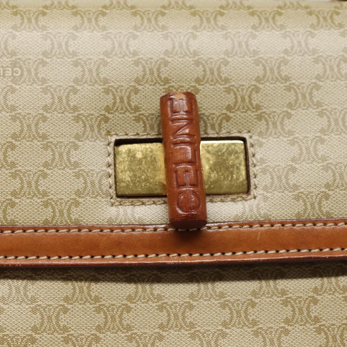 Celine CELINE Macadam Canvas Hand Bag Beige Gold Size ONE SIZE - 13 Thumbnail