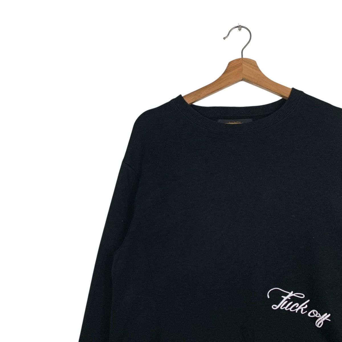 Japanese Brand STUD MUFFIN Fuck Off Logo Zip on Back Sweatshirt #1736-C77 Size US M / EU 48-50 / 2 - 10 Thumbnail