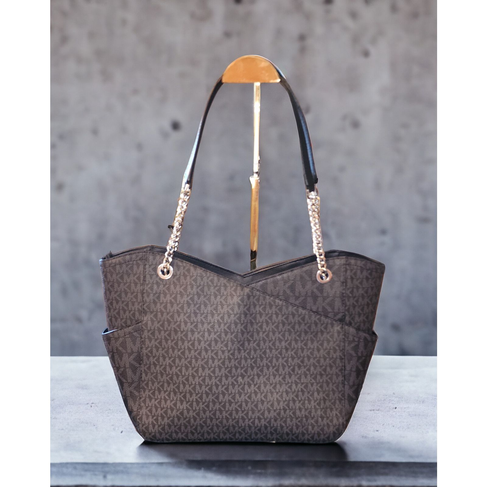 Michael Kors Michael Kors Jet Set Large Logo Shoulder Bag dark gray black Size ONE SIZE - 3 Thumbnail