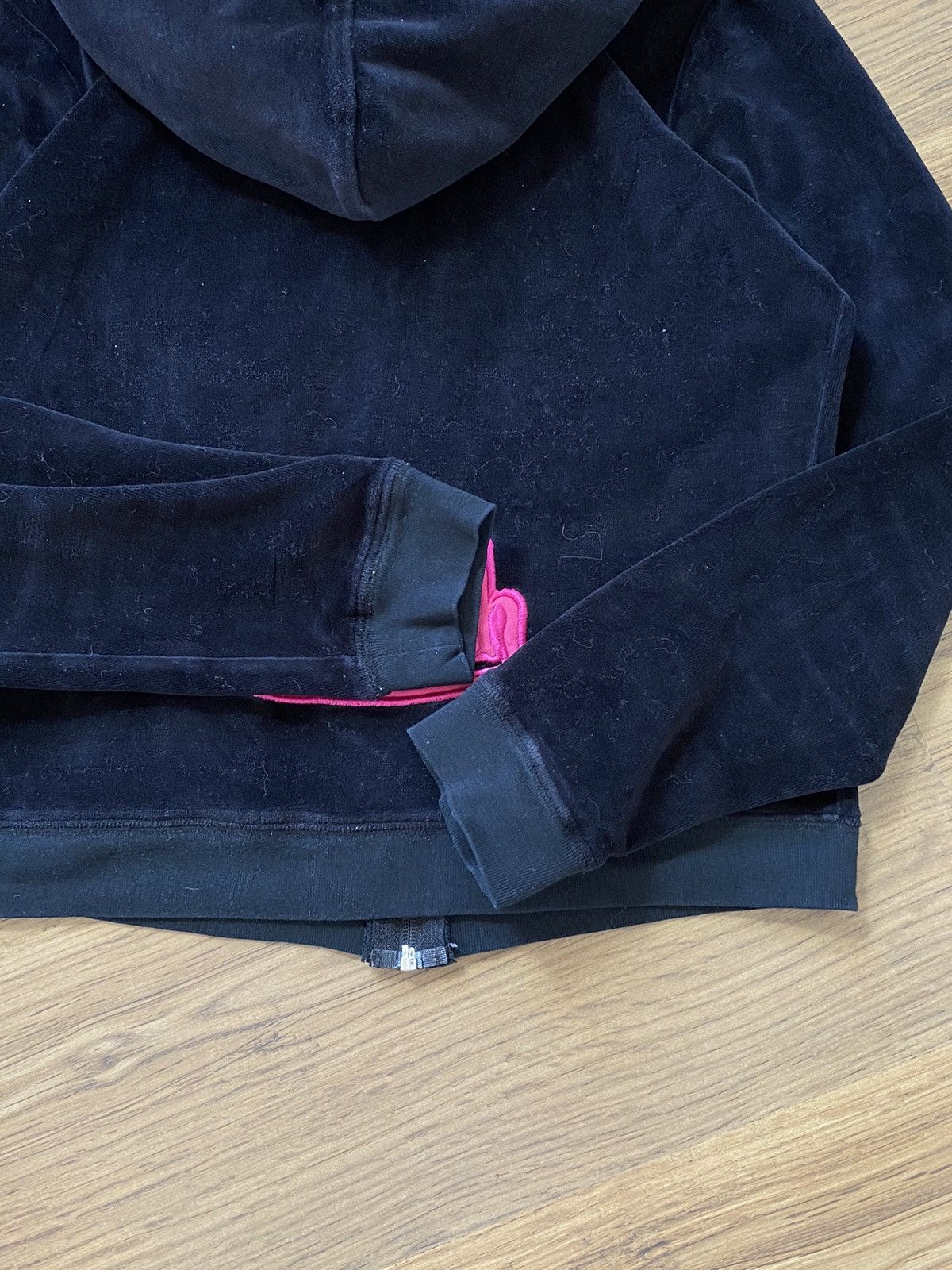 Von Dutch VINTAGE VON DUTCH VELOR PINK LOGO ZIP HOODIE Size M / US 6-8 / IT 42-44 - 3 Thumbnail