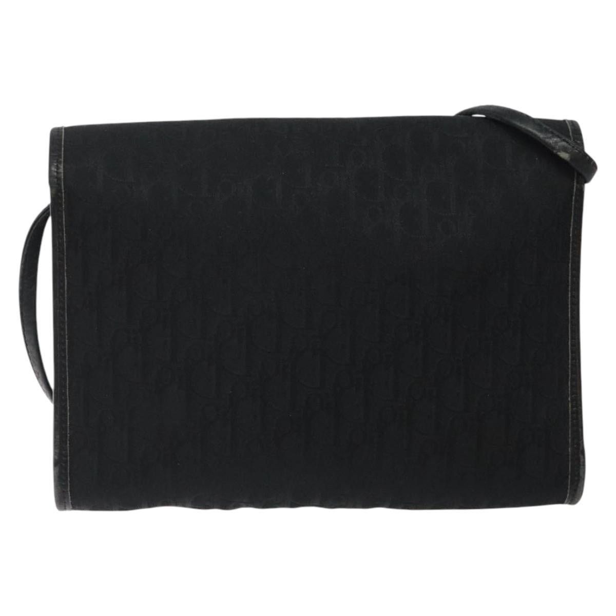 Dior DIOR Trotter Canvas Shoulder Bag Black Gold Size ONE SIZE - 3 Thumbnail