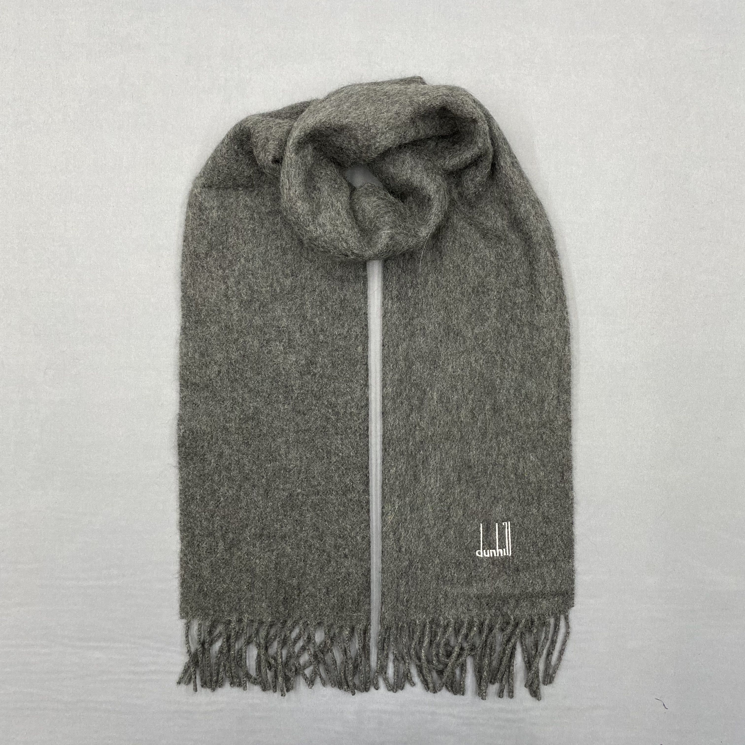 Japanese Brand Vintage Dunhill Scarf Muffler Wool Cashmere Scarves Size ONE SIZE - 1 Thumbnail