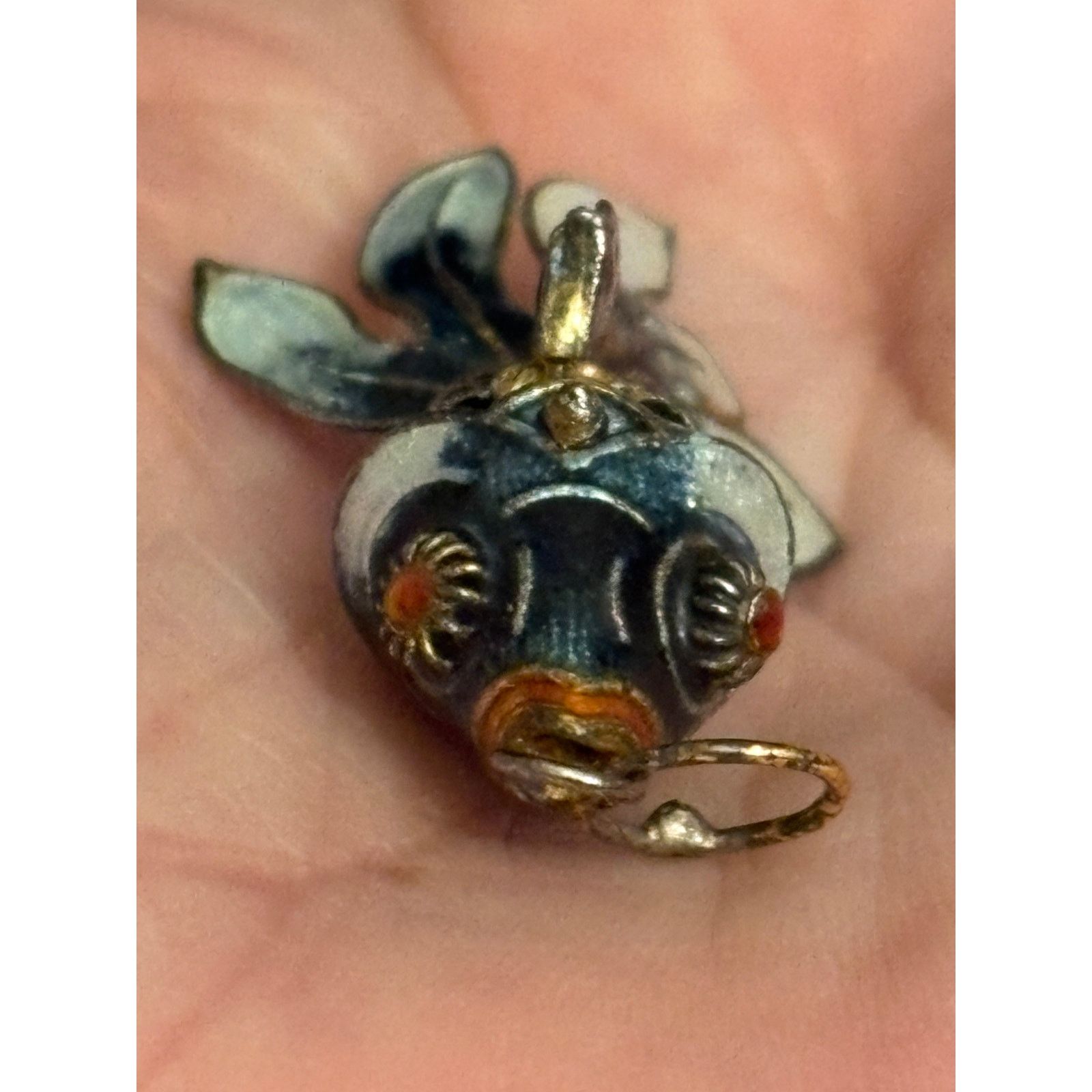Other Vintage Articulating Enamel Fish Pendant or charm Size ONE SIZE - 1 Thumbnail