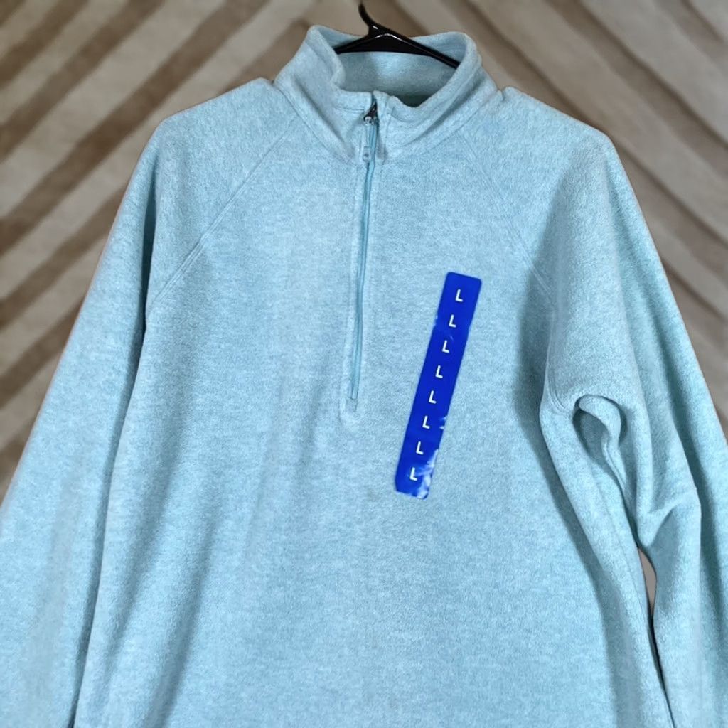 Eddie Bauer Eddie Bauer Womens Sweater Sea Blue Pullover Fleece 1/4 Zip Long Sleeve Large Size L / US 10 / IT 46 - 1 Thumbnail