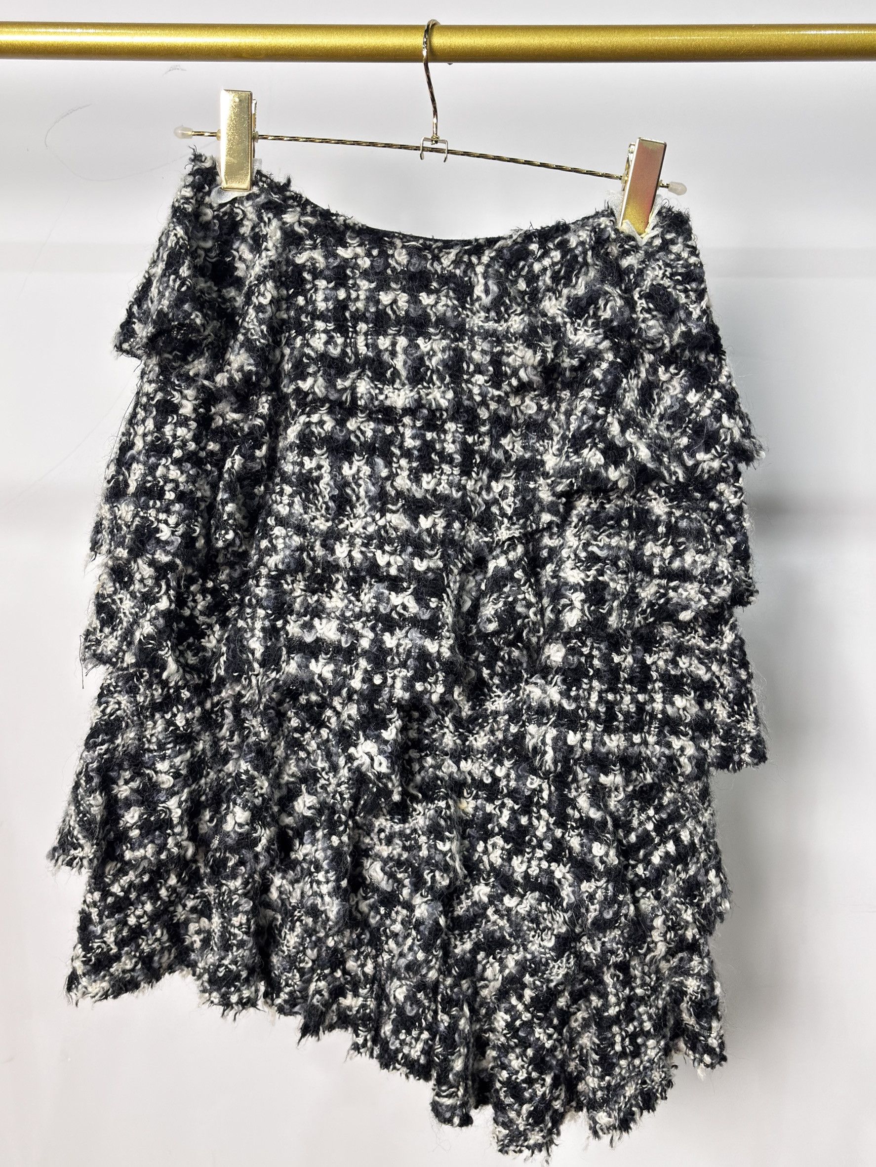 Lanvin Lanvin Black & White Tweed Skirt Size 26" / US 2 / IT 38 - 5 Thumbnail