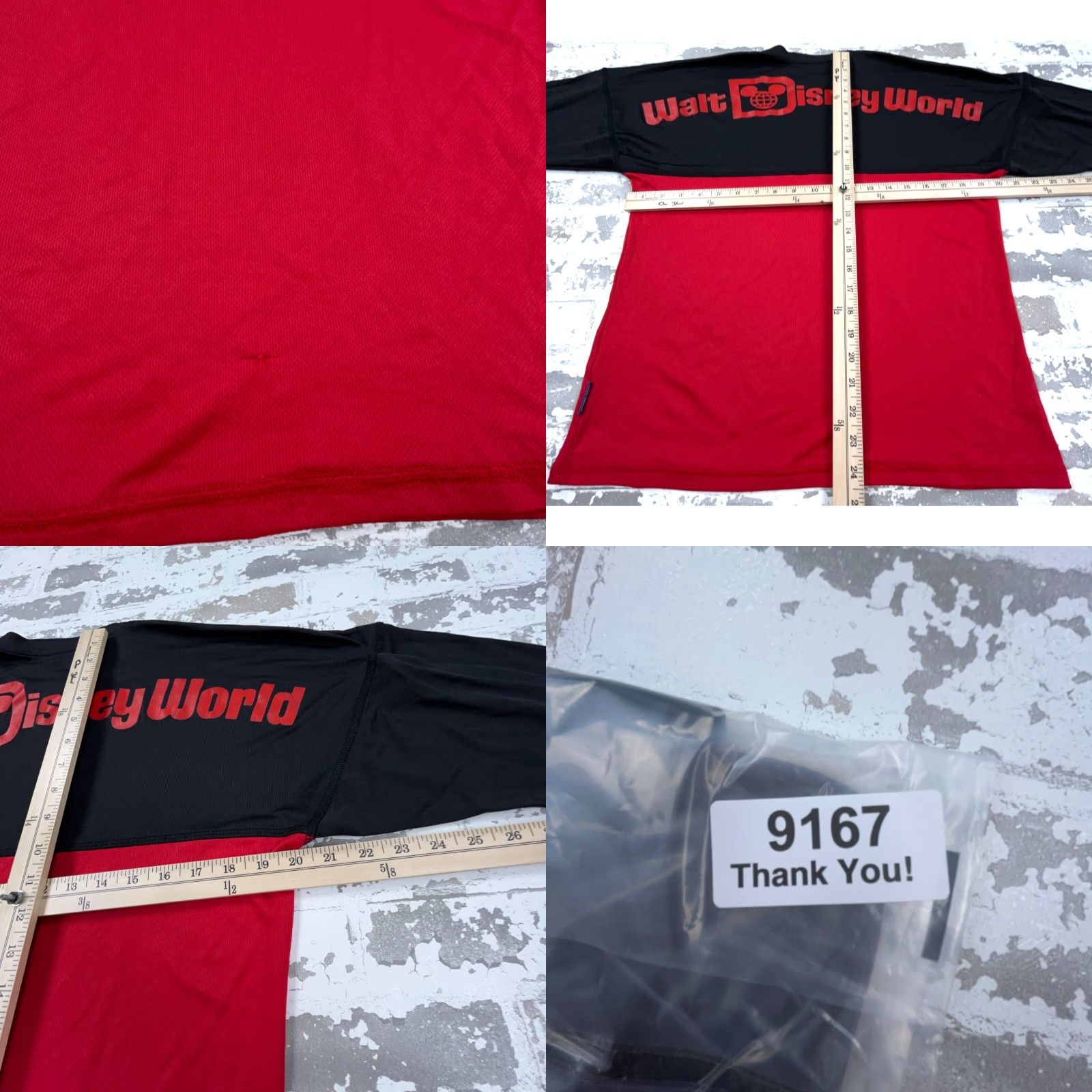 Disney Disney Spirit Jersey Shirt Women M Red Black Tee Polyester Performance Jersey All Seasons Casual Classic Theme 90s Womens Size M / US 6-8 / IT 42-44 - 8 Thumbnail