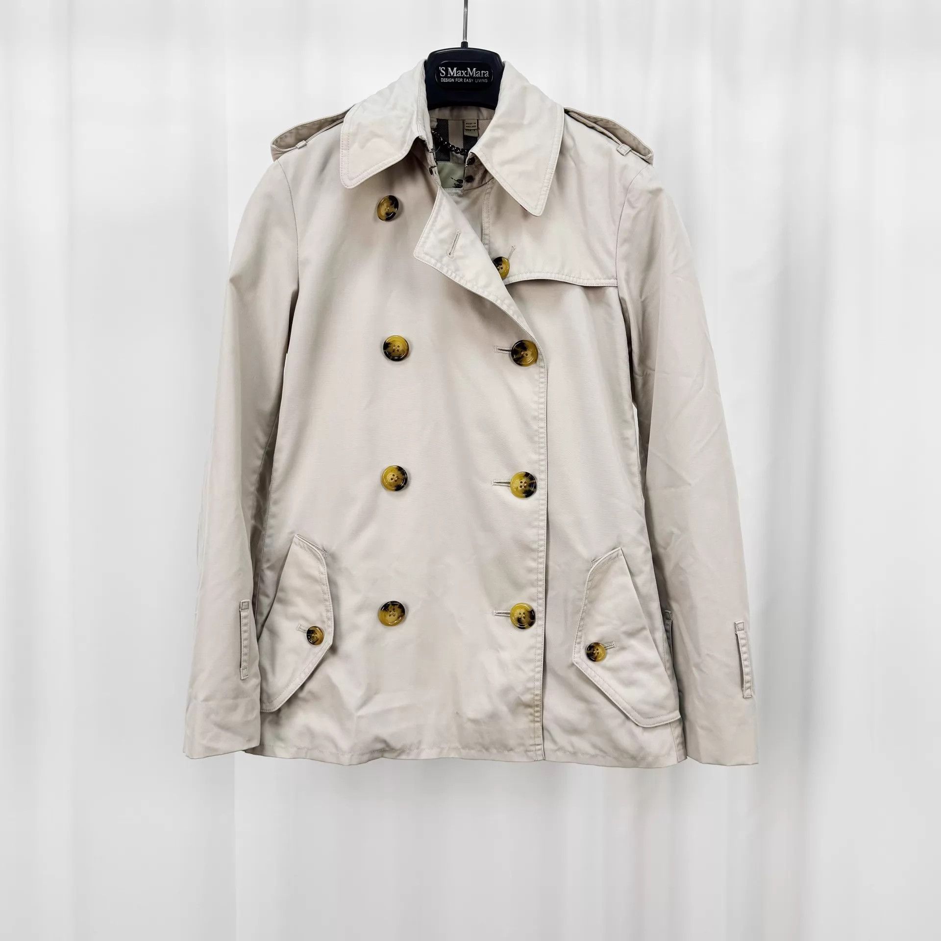 Burberry Burberry DB Check Lining Overcoat UK4 98 New Belt Missing Size XS / US 0-2 / IT 36-38 - 1 Thumbnail