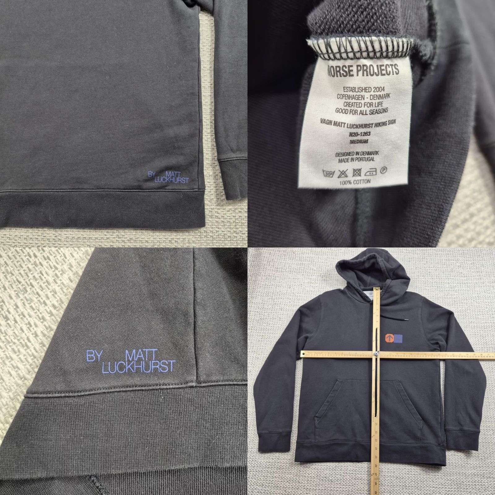 Norse Projects Norse Projects Hoodie Mens Medium Charcoal Gray Pullover 90s Hiking Sign Graphic Size US M / EU 48-50 / 2 - 8 Thumbnail