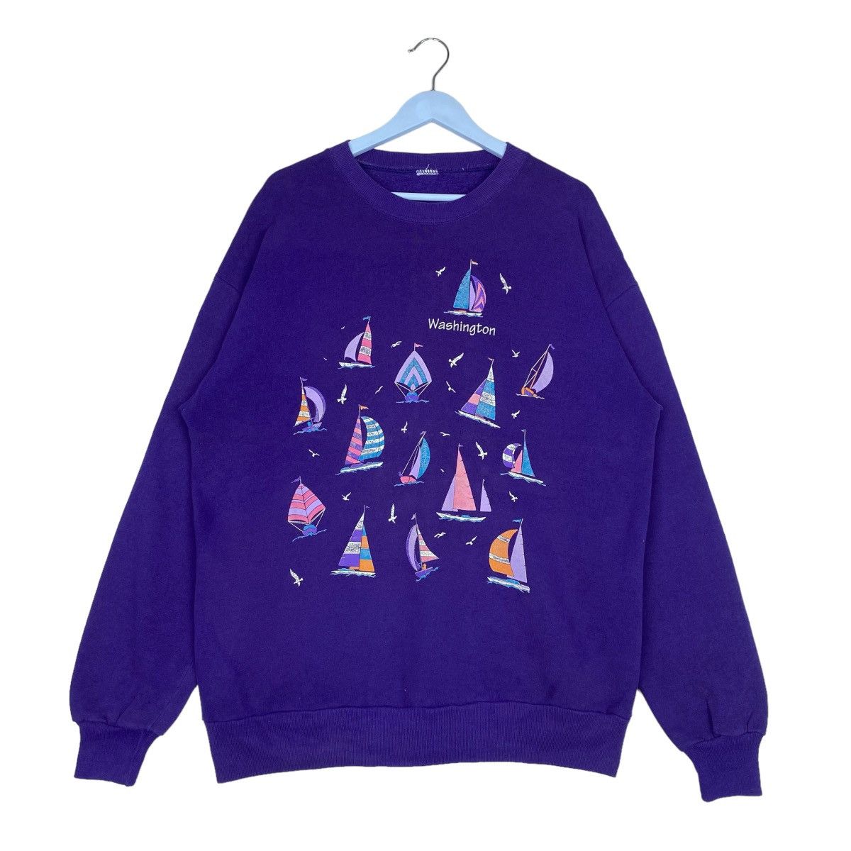 Designer × Vintage Washington Sweatshirt Crewneck Pullover Jumper Size US XL / EU 56 / 4 - 1 Thumbnail