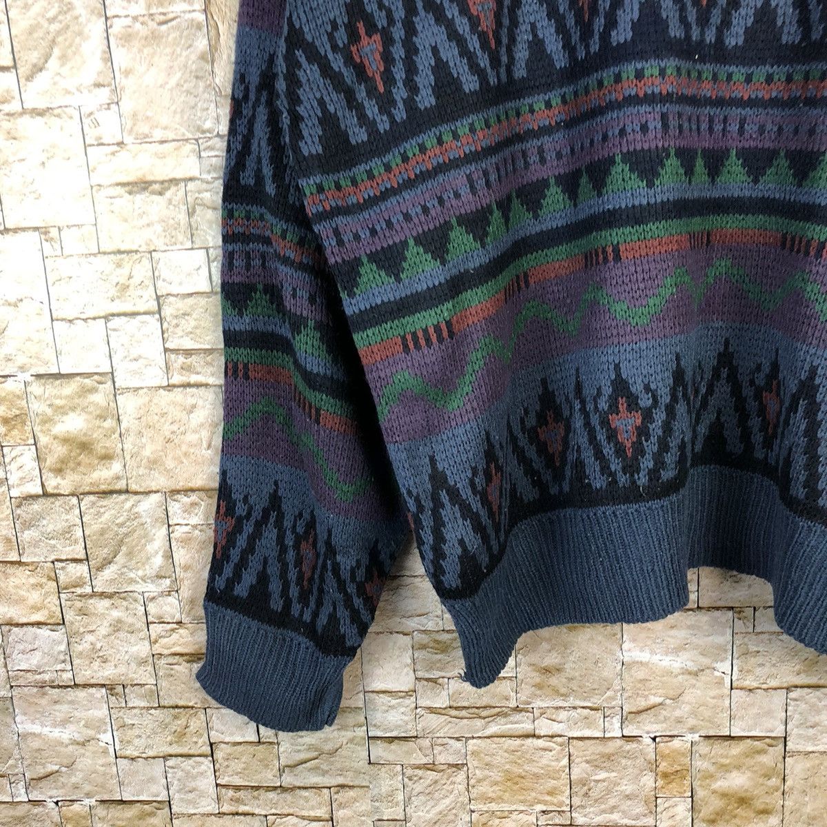 Homespun Knitwear Lythema vintage art sweatshirt Blue Knitwear #A1094 Size US L / EU 52-54 / 3 - 7 Thumbnail
