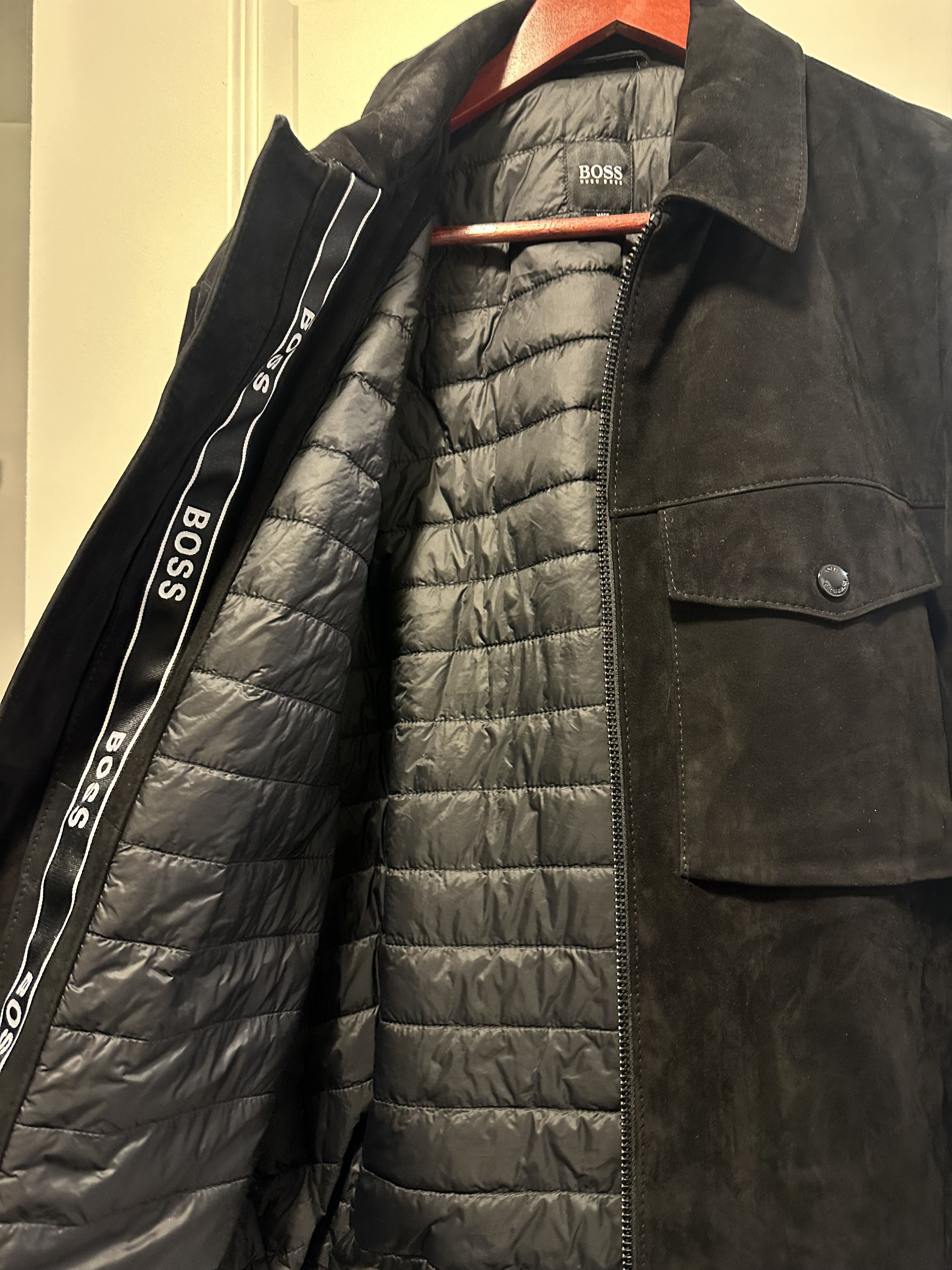 Hugo Boss Suede Leather Jacket Size US L / EU 52-54 / 3 - 3 Thumbnail
