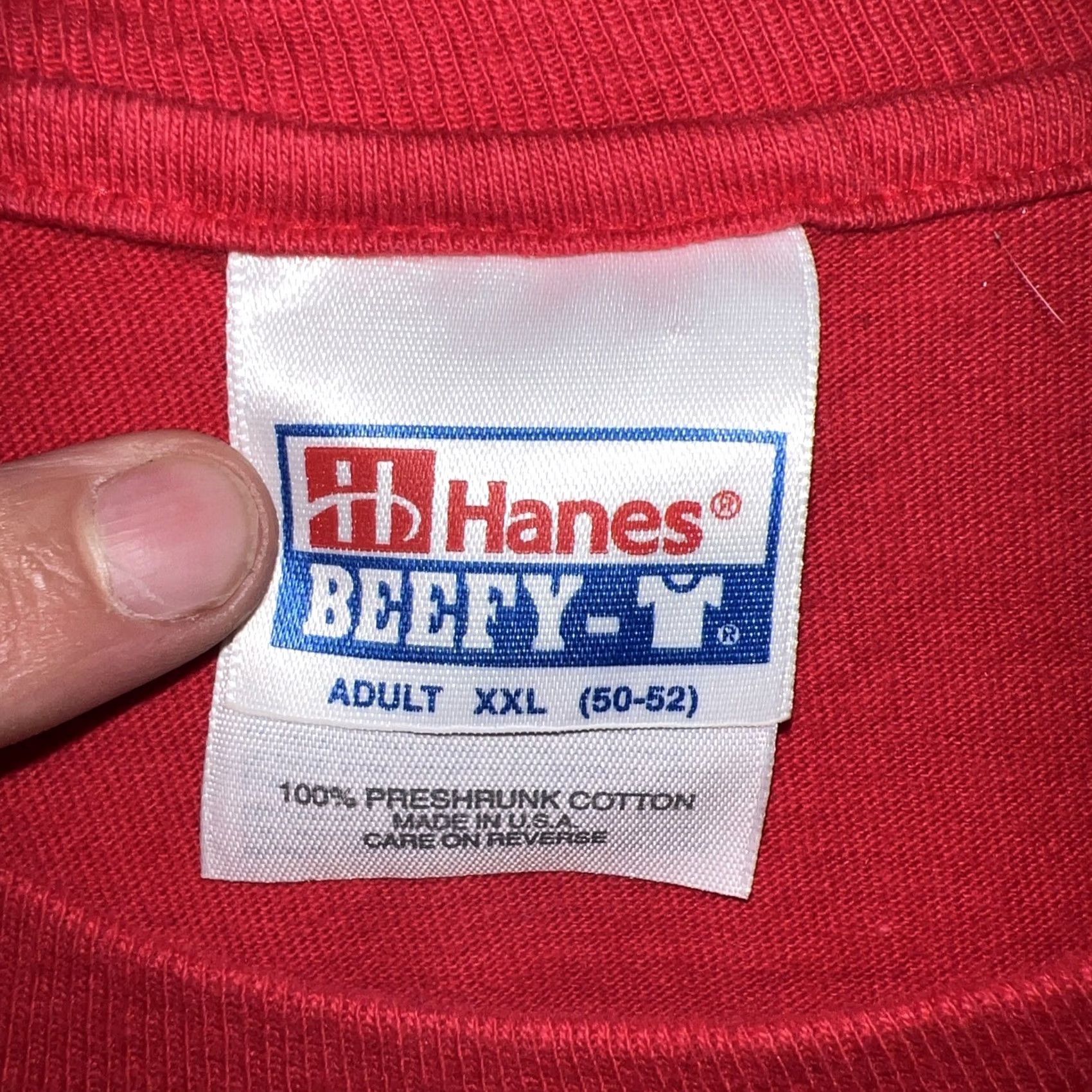 Hanes VTG Great Britain Flag Red T-Shirt Mens 2XL Hanes Single Stitch USA Size US XXL / EU 58 / 5 - 4 Thumbnail