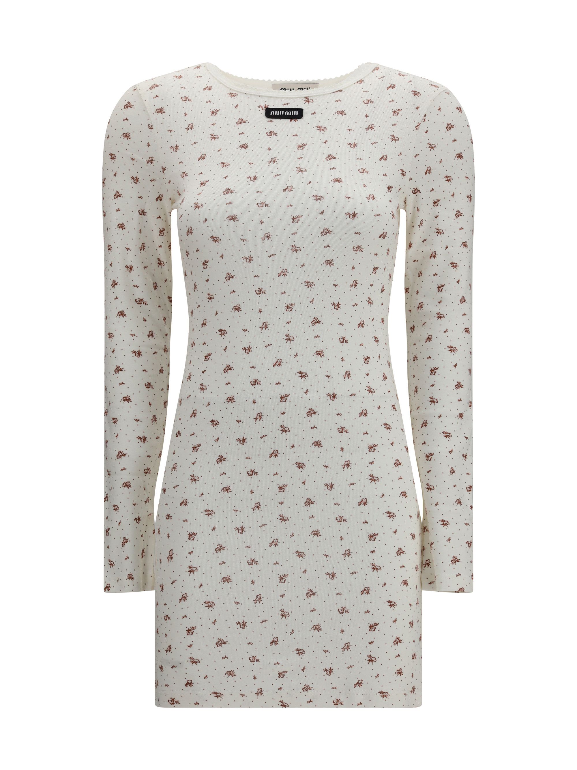 Miu Miu Ribbed jersey Dress Size M / US 6-8 / IT 42-44 - 1 Thumbnail