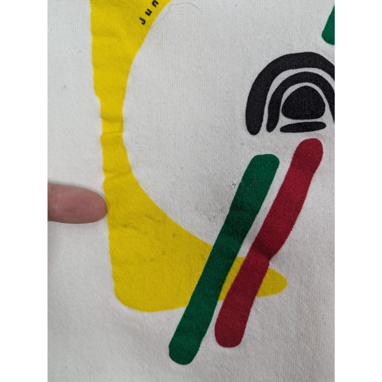 Fruit Of The Loom VINTAGE Mariachi Sweatshirt Fruit of the Loom USA Unisex Adults XL White Crew Neck Cotton Blend Graphic Sweatshirt All Seasons Mexico 1992 Size US XL / EU 56 / 4 - 5 Thumbnail