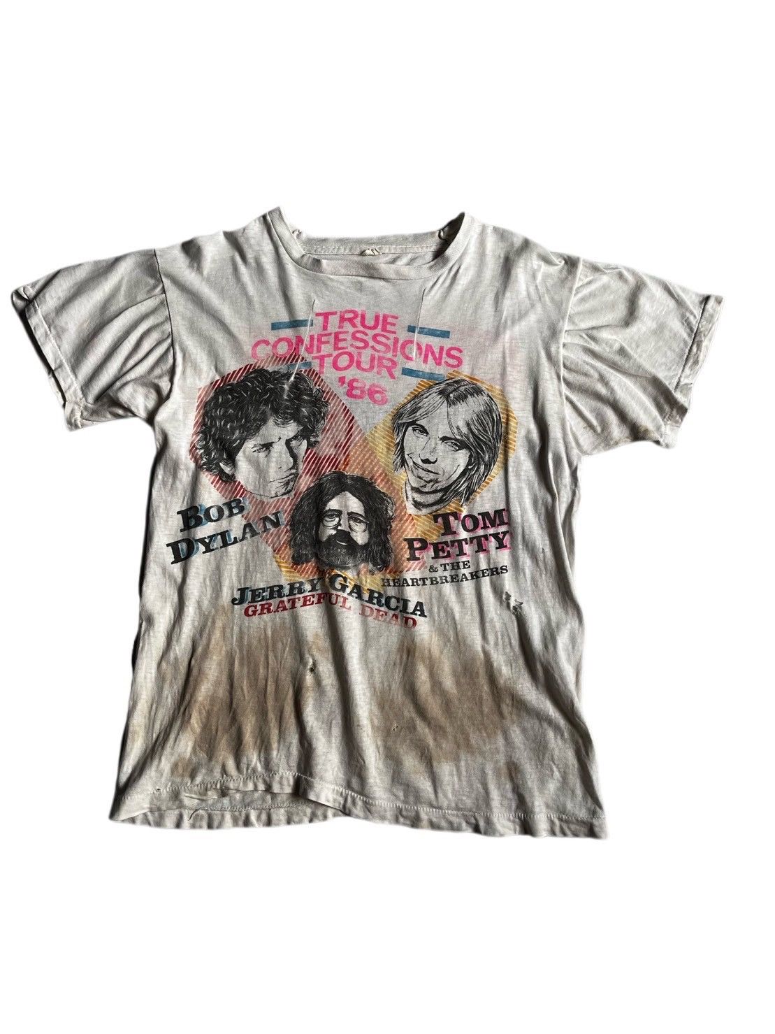 Bob Dylan Jerry Garcia Tom Petty Tour 1986 T shirt