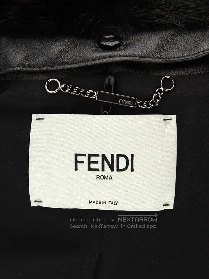 Fendi Fendi Karl Lagerfeld Fox Fur Collar Lamb Leather Jacket Size XS / US 0-2 / IT 36-38 - 7 Thumbnail