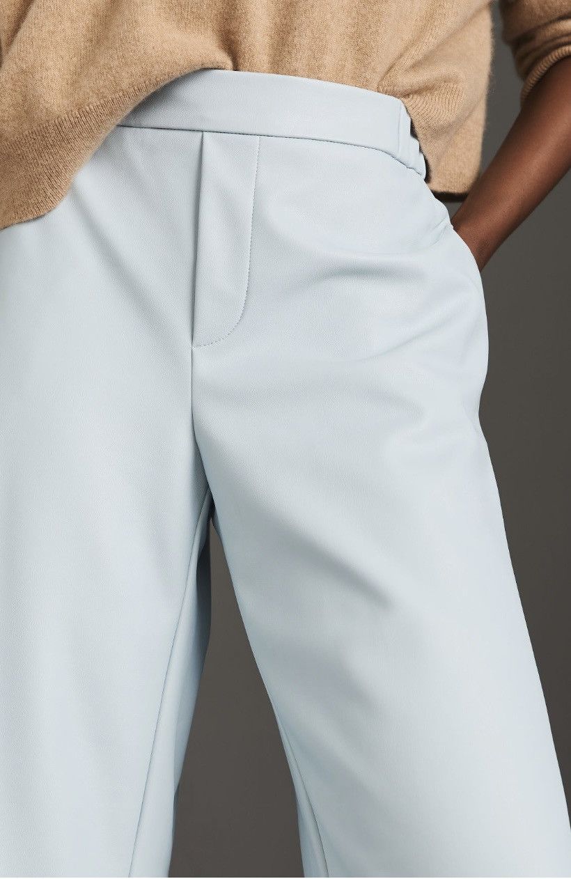 Anthropologie Anthropologie Maeve Faux Leather Cropped Pants, Size M/L Size 32" / US 10 / IT 46 - 3 Thumbnail