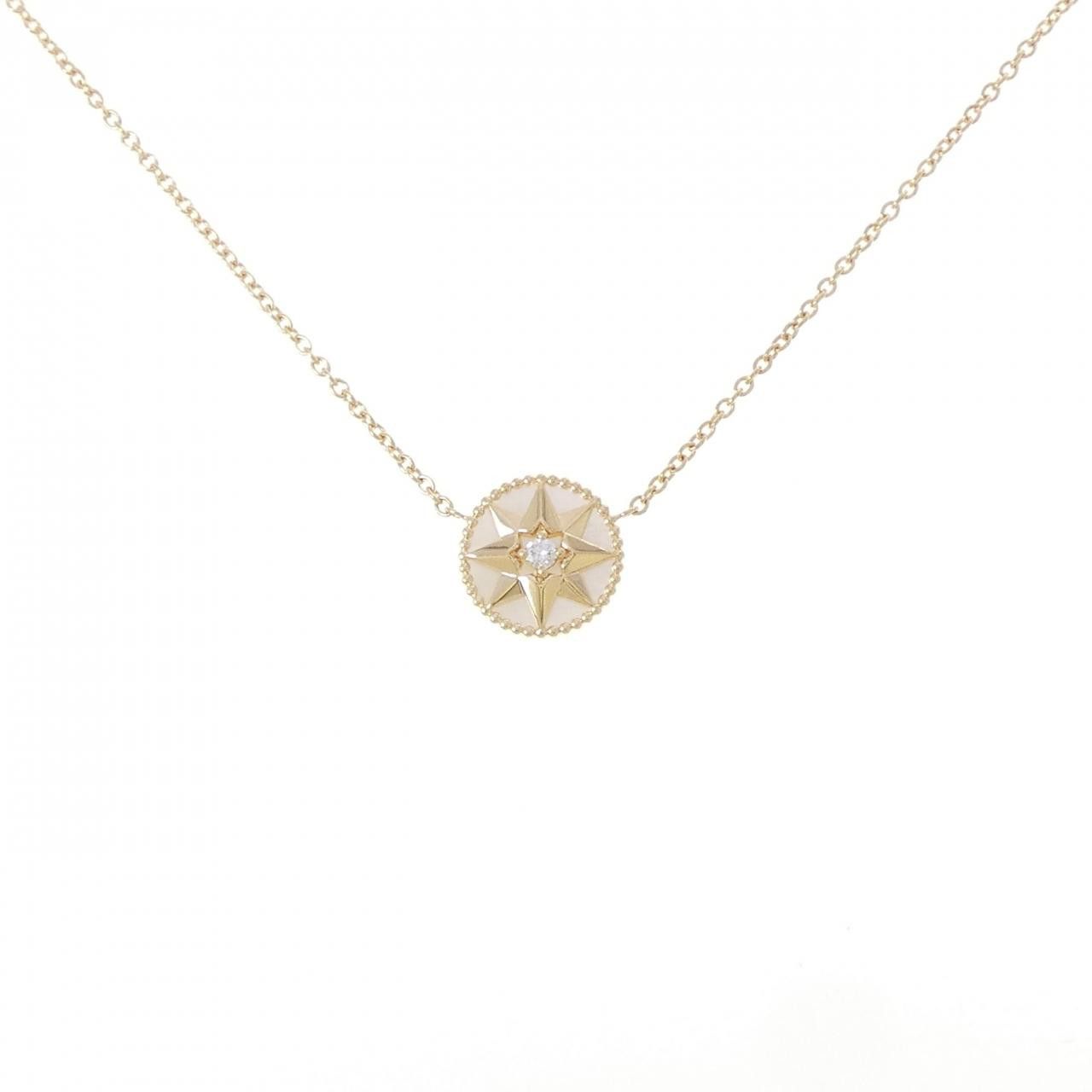 Dior Dior Christian Dior Rose Des Vents 750 Pink Gold Mother of Pearl Diamond Necklace Precious Metal Necklace DUTY FREE for USA Size ONE SIZE - 1 Thumbnail