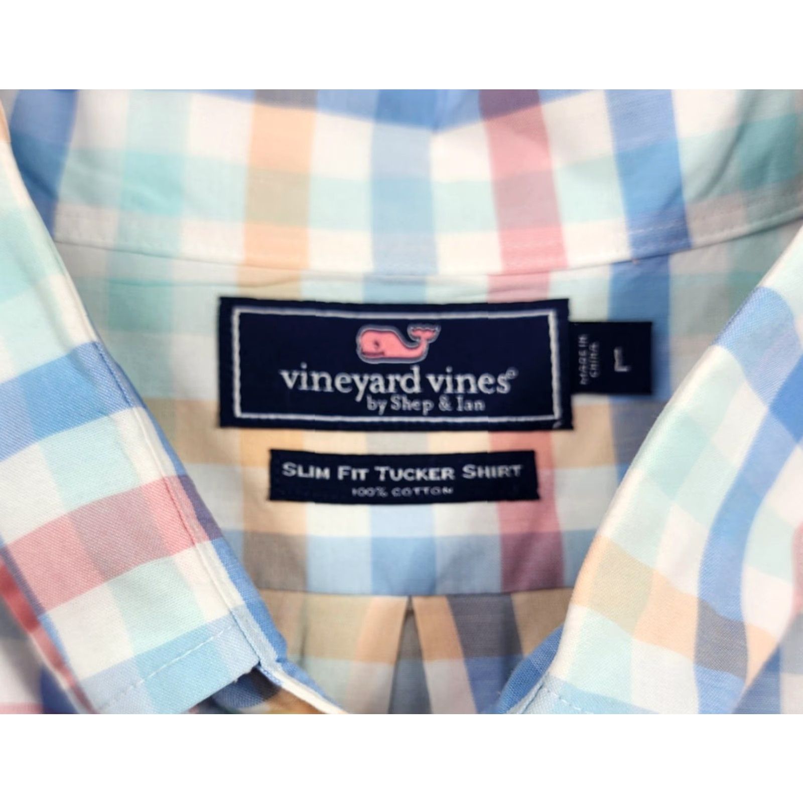Vineyard Vines VINEYARD VINES Tucker Shirt Mens Large Multicolor Plaid Slim Fit 100% Cotton Button-Up Shirt Size US L / EU 52-54 / 3 - 5 Thumbnail