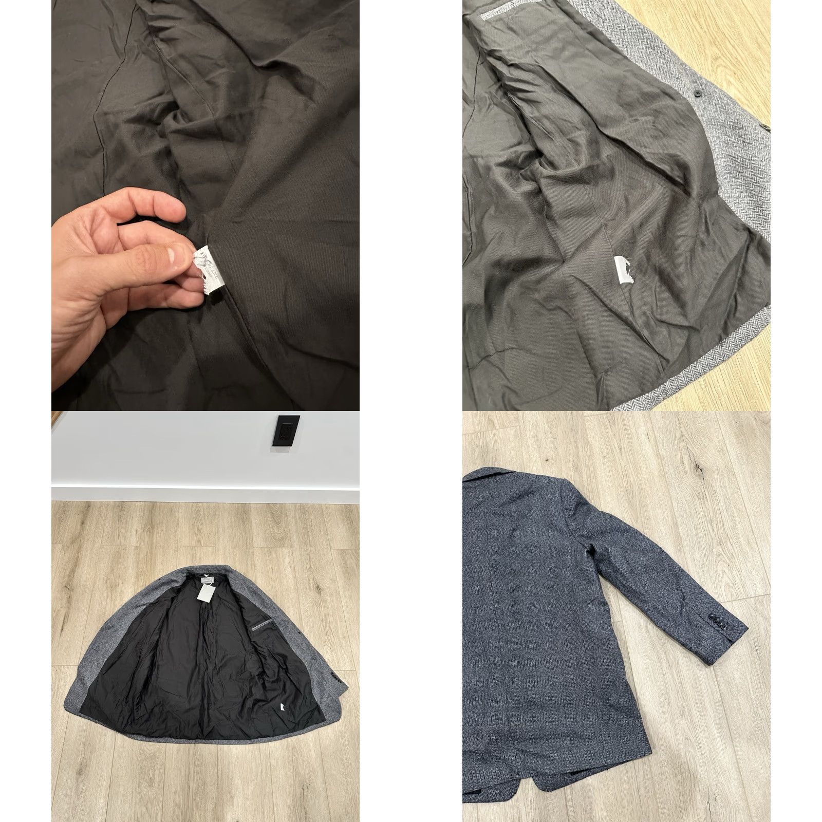 Everlane NWT Everlane Gray Herringbone The Oversized Single Breasted Blazer Wool Size 10 Women Jacket Blazer Size L / US 10 / IT 46 - 9 Thumbnail