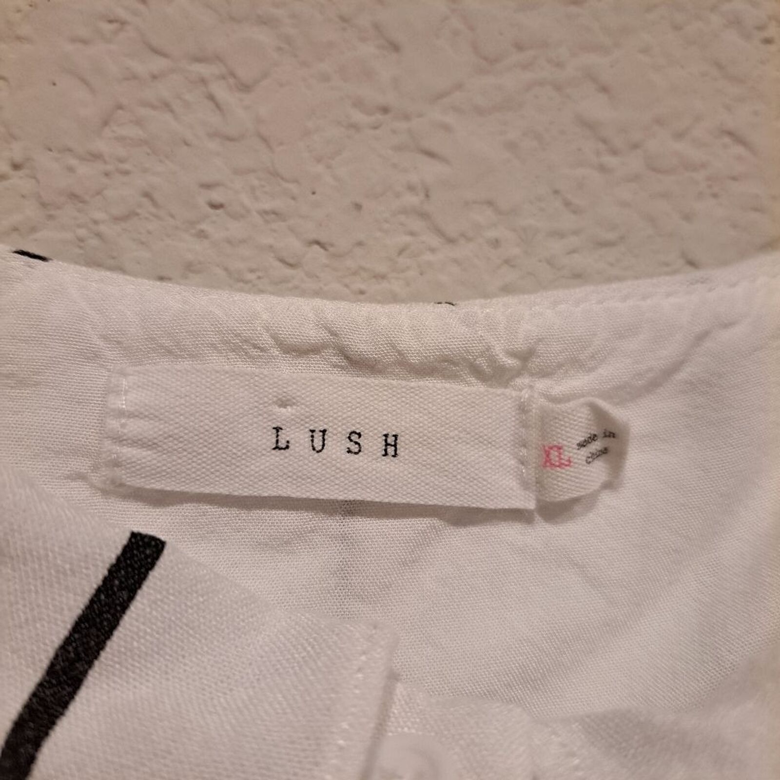 Other Lush Ilona Tie Front Crop Top ruffled white pin stripe XL Size XL / US 12-14 / IT 48-50 - 2 Thumbnail