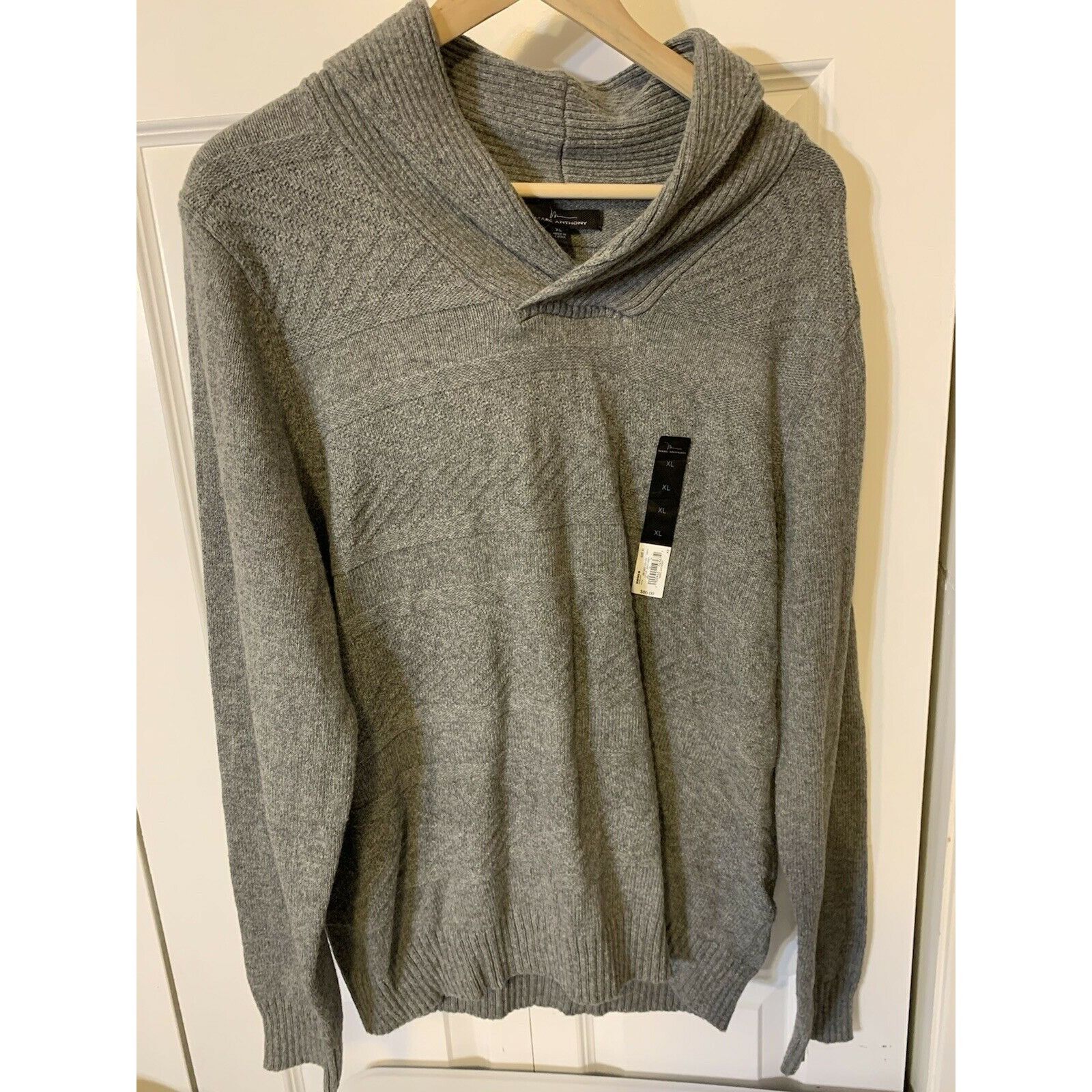 Marc Anthony New Marc Anthony Men’s Sz XL Cowl Neck Dark Gray Sweater Size US XL / EU 56 / 4 - 4 Thumbnail