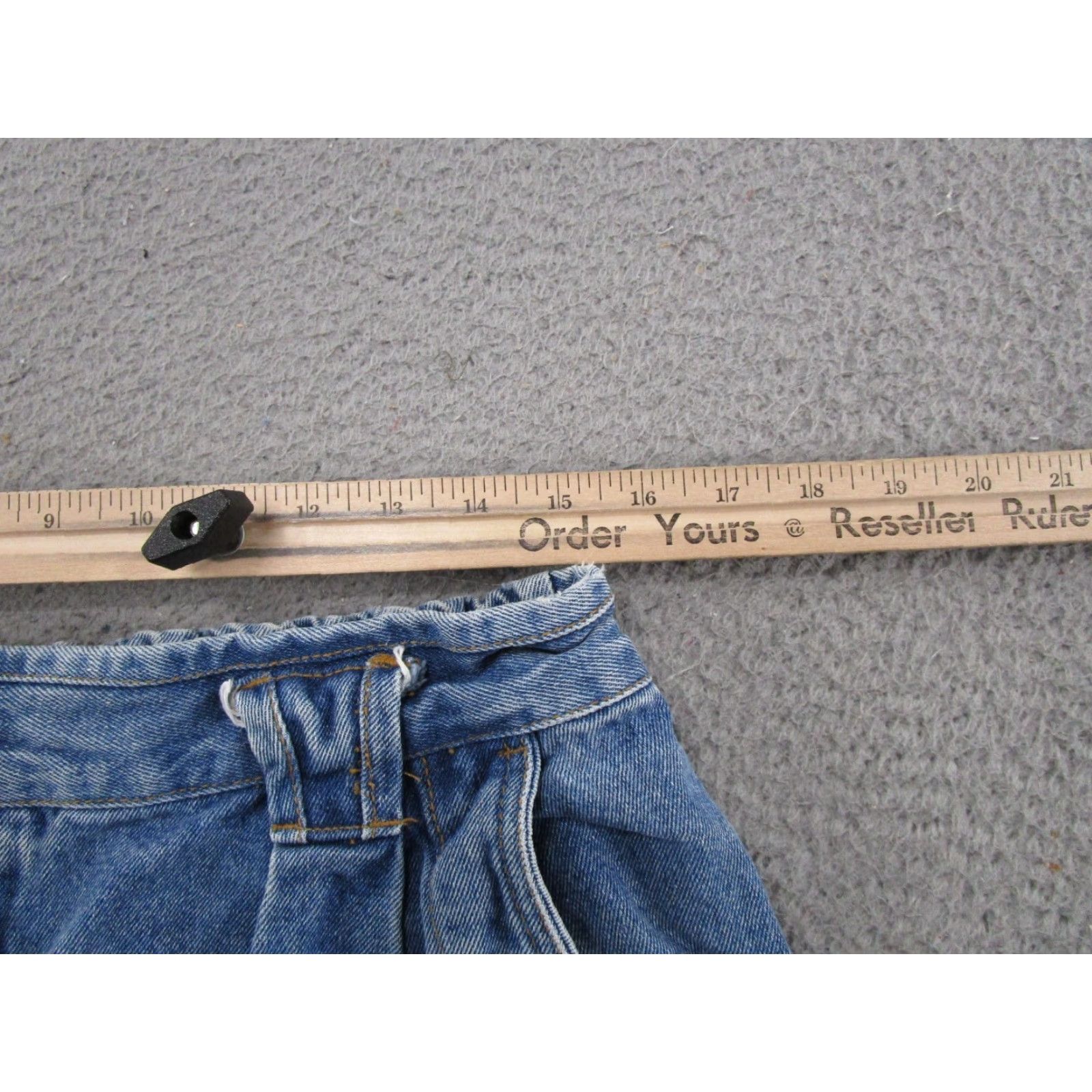 Cherokee VINTAGE Cherokee 90s Elastic Waist High Rise Mom Denim Shorts 16W Blue Stretch Pockets Womens Size 38" / US 16 / IT 52 - 3 Thumbnail