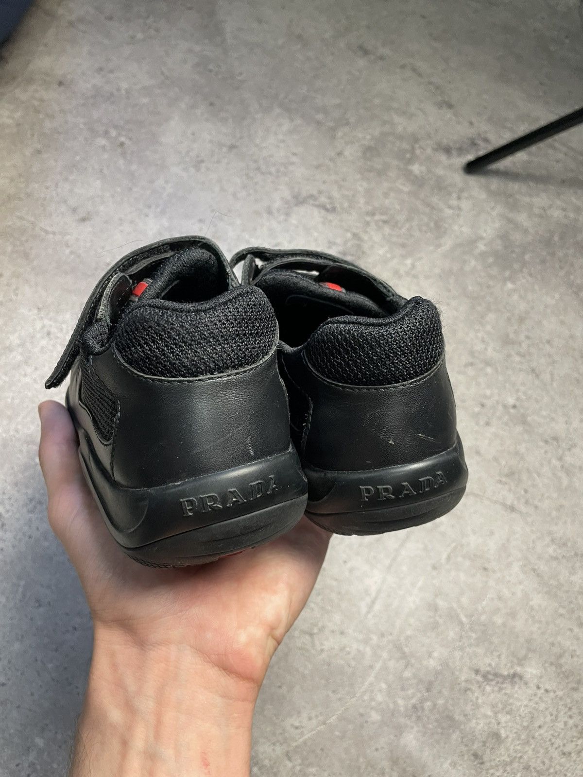 Prada Prada Americas Cup Red Tab Low-Top Leather/Neylon Sneakers Size US 5 / IT 35 - 4 Thumbnail