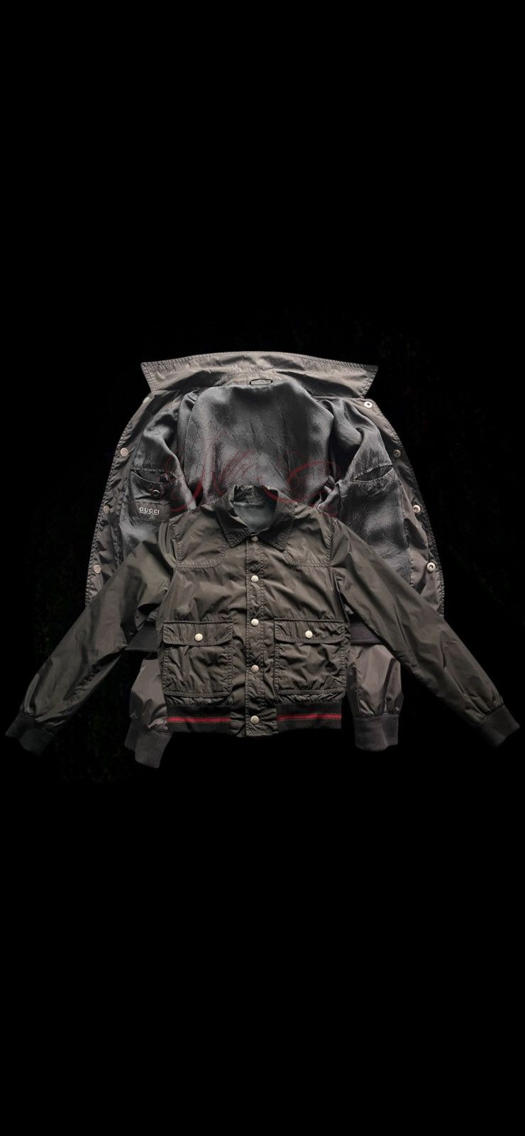 Gucci Gucci Stripe Blouson Nylon/Jacket Frida Giannini Size US M / EU 48-50 / 2 - 2 Thumbnail