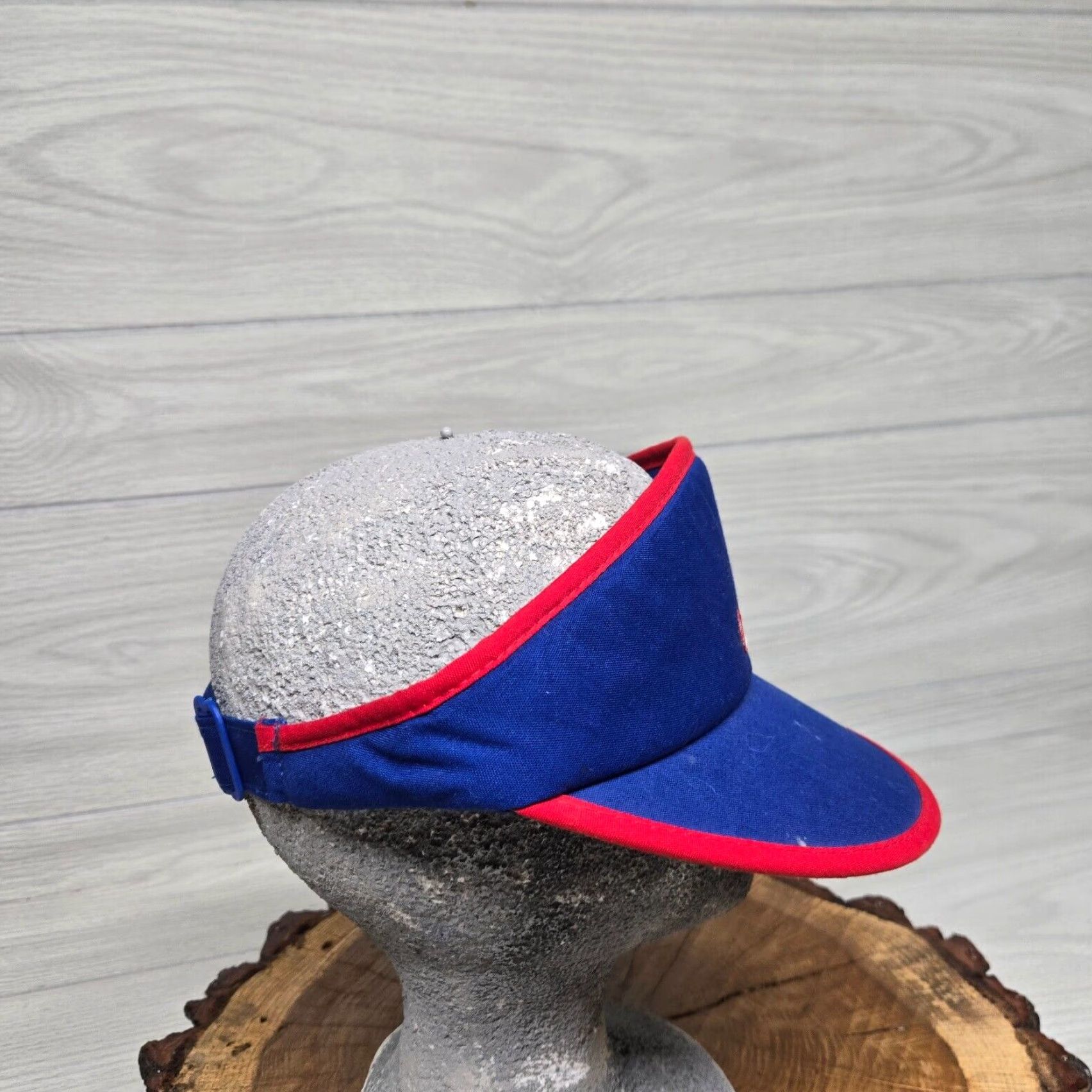 Starter Vintage Atlanta Braves 1980s MLB Visor Hat Cap Red White Blue OSFA Size ONE SIZE - 3 Thumbnail