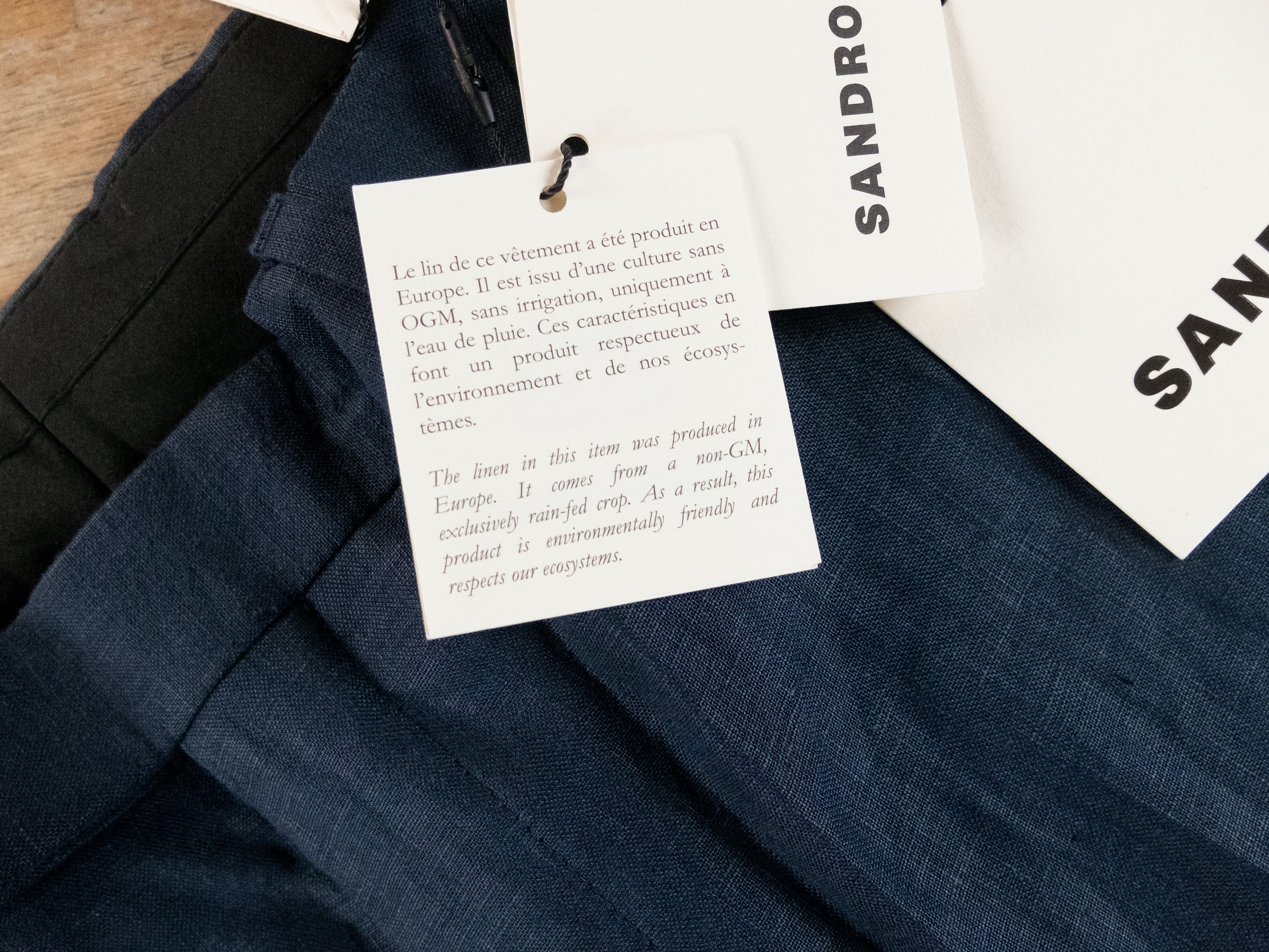Sandro SANDRO Paris solid blue linen dress pants 42 Large Size US 34 / EU 50 - 7 Thumbnail