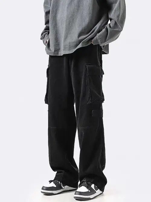Japanese Brand Nozomi x Rumi Black High Street Vintage Loose Casual Pants Size US 29 - 4 Thumbnail