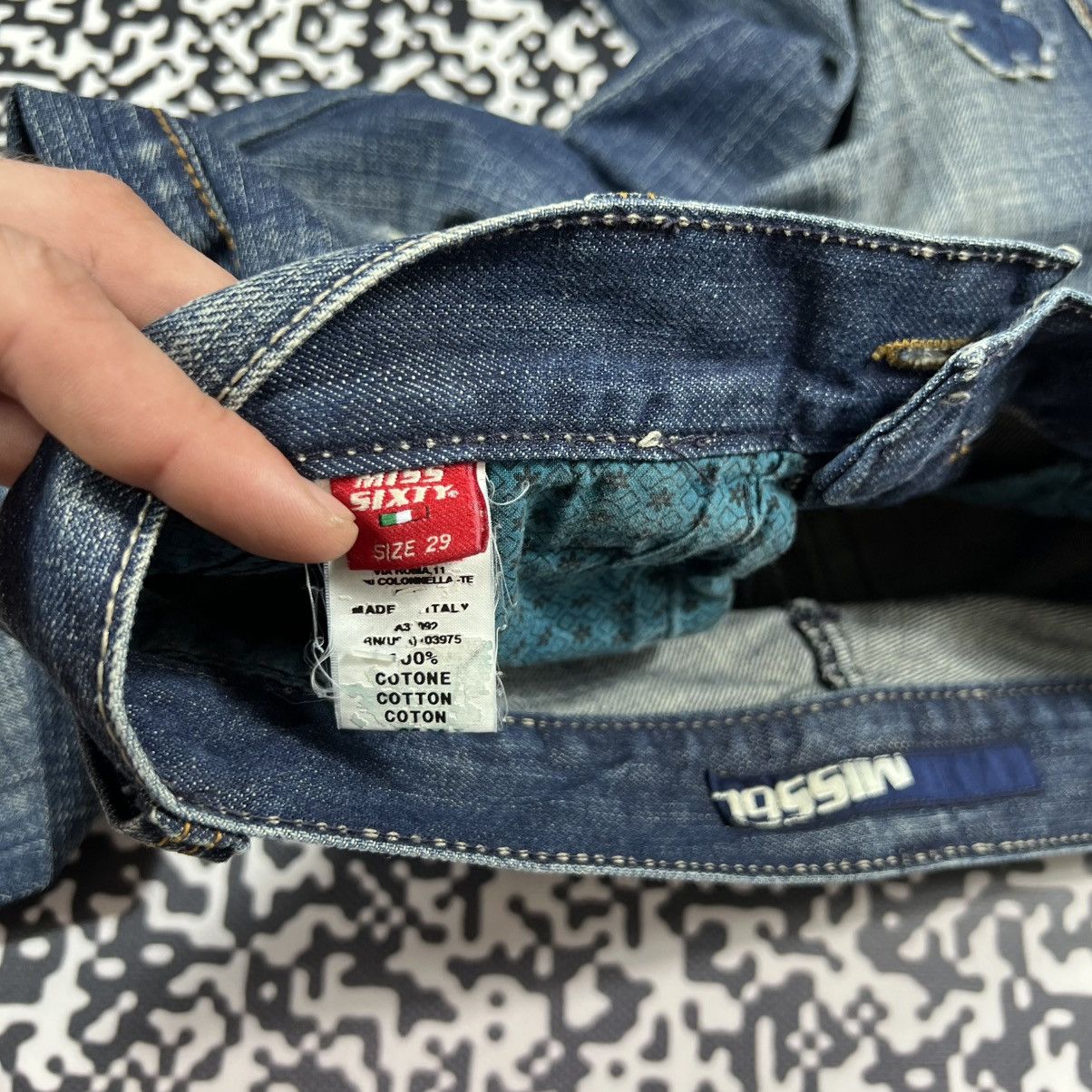 Miss Sixty Vintage Y2K Miss Sixty Japanese Patchwork Style Retro Jeans Size 29" - 18 Thumbnail