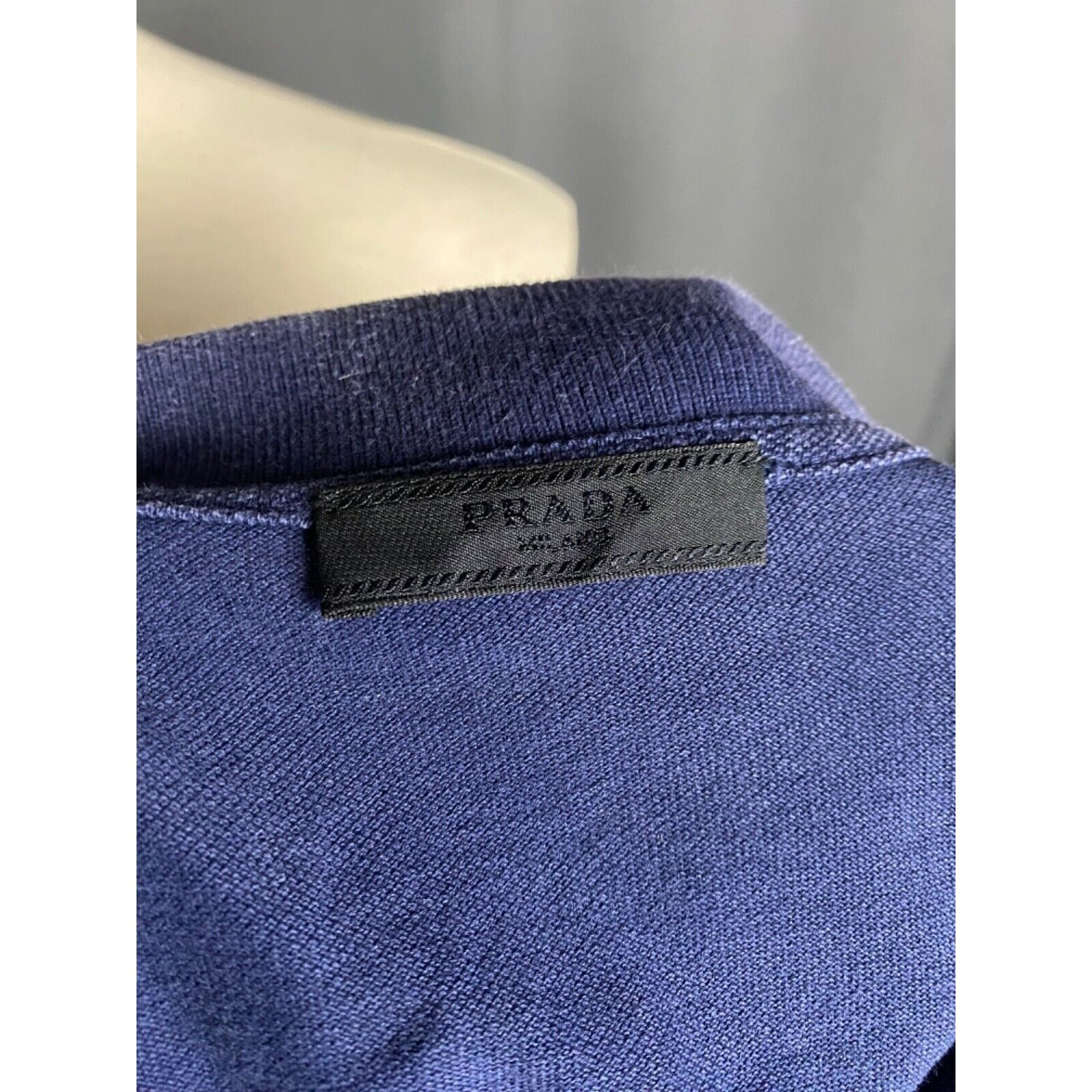 Prada Prada Small Logo Men's Blue Polo T-Shirt Size XL Size US XL / EU 56 / 4 - 10 Thumbnail