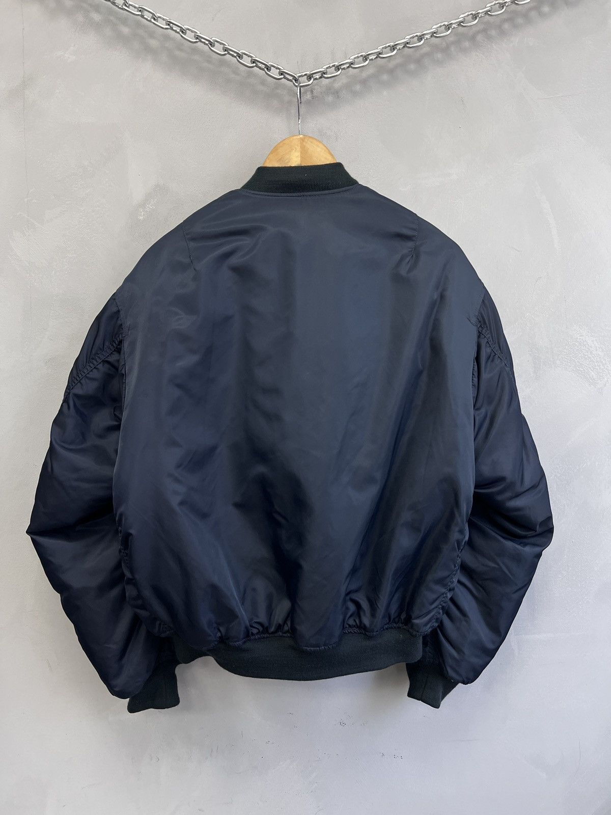Alpha Industries MA-1 Bomber Jacket Navy Blue 90s Style