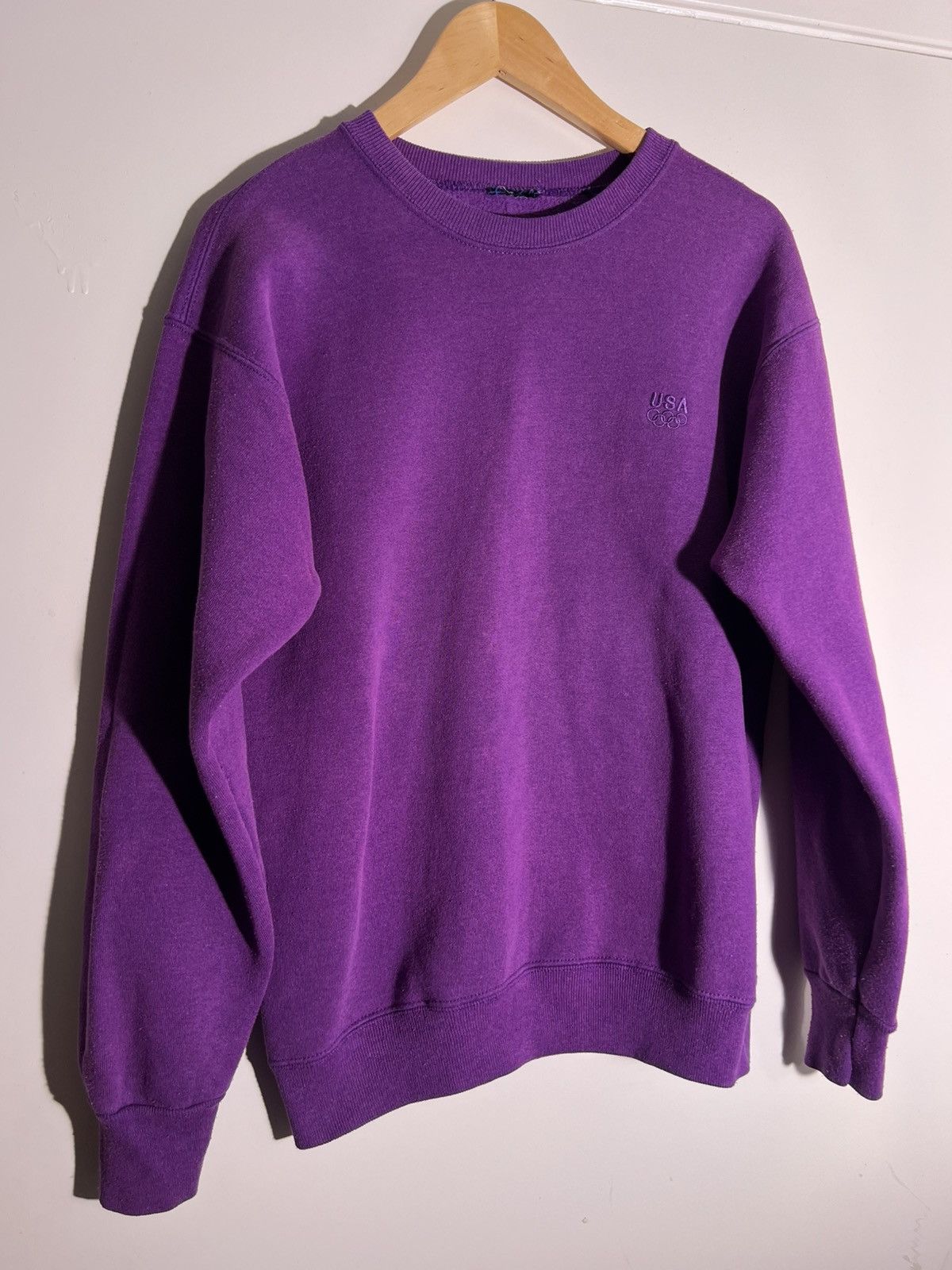 Vintage 90’s VTG Vintage US Olympics Rings Purple Retro Sweatshirt Size US M / EU 48-50 / 2 - 1 Thumbnail