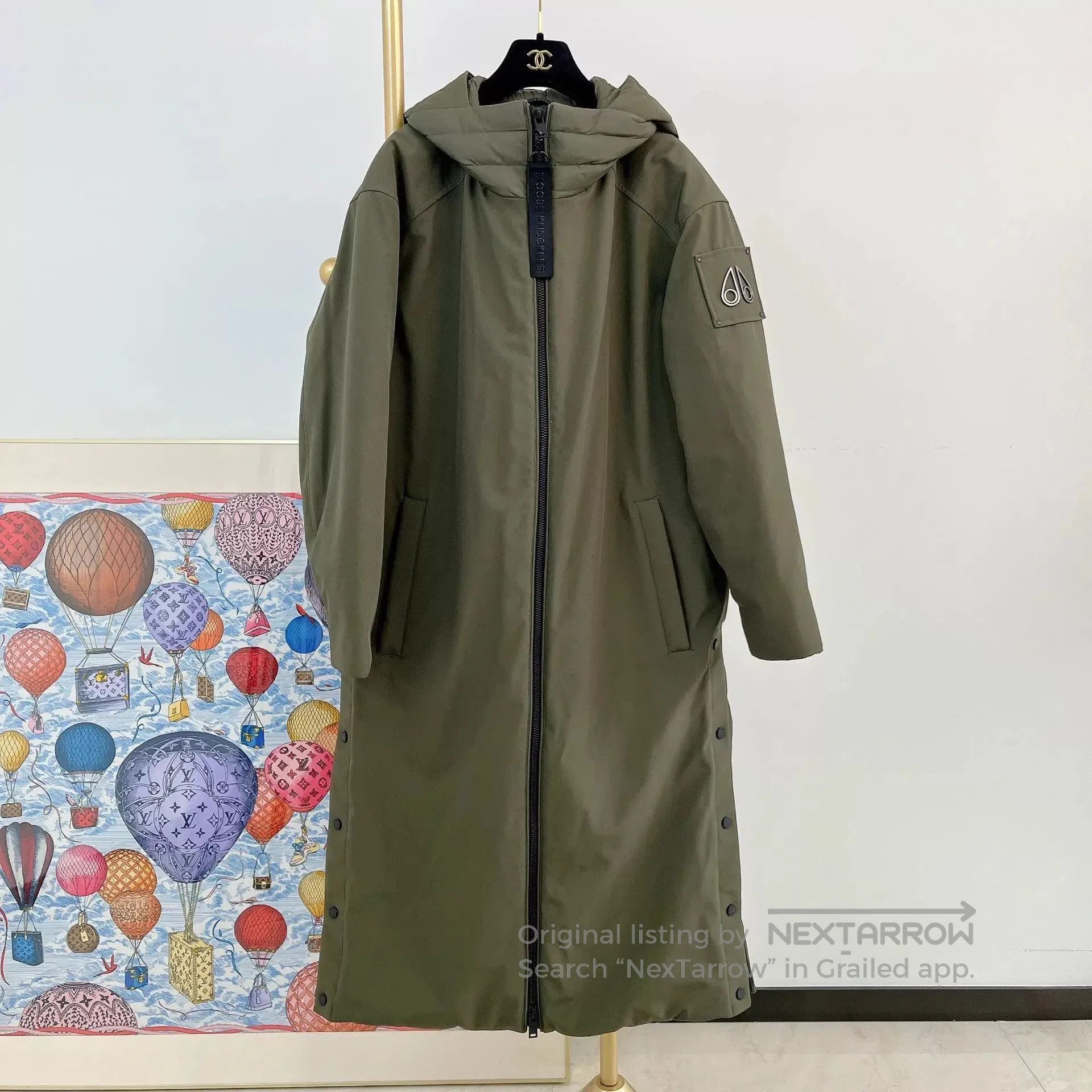 Moose Knuckles Green Long Hooded Coat Size M. Size US M / EU 48-50 / 2 - 1 Thumbnail