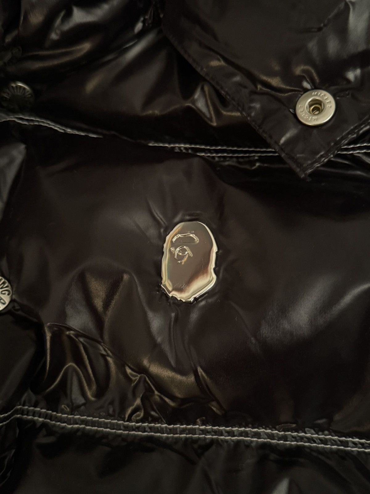 Bape GOAT Exclusive BAPE Nylonetal Badge Relaxed Fit Padded Vest Size US M / EU 48-50 / 2 - 6 Thumbnail
