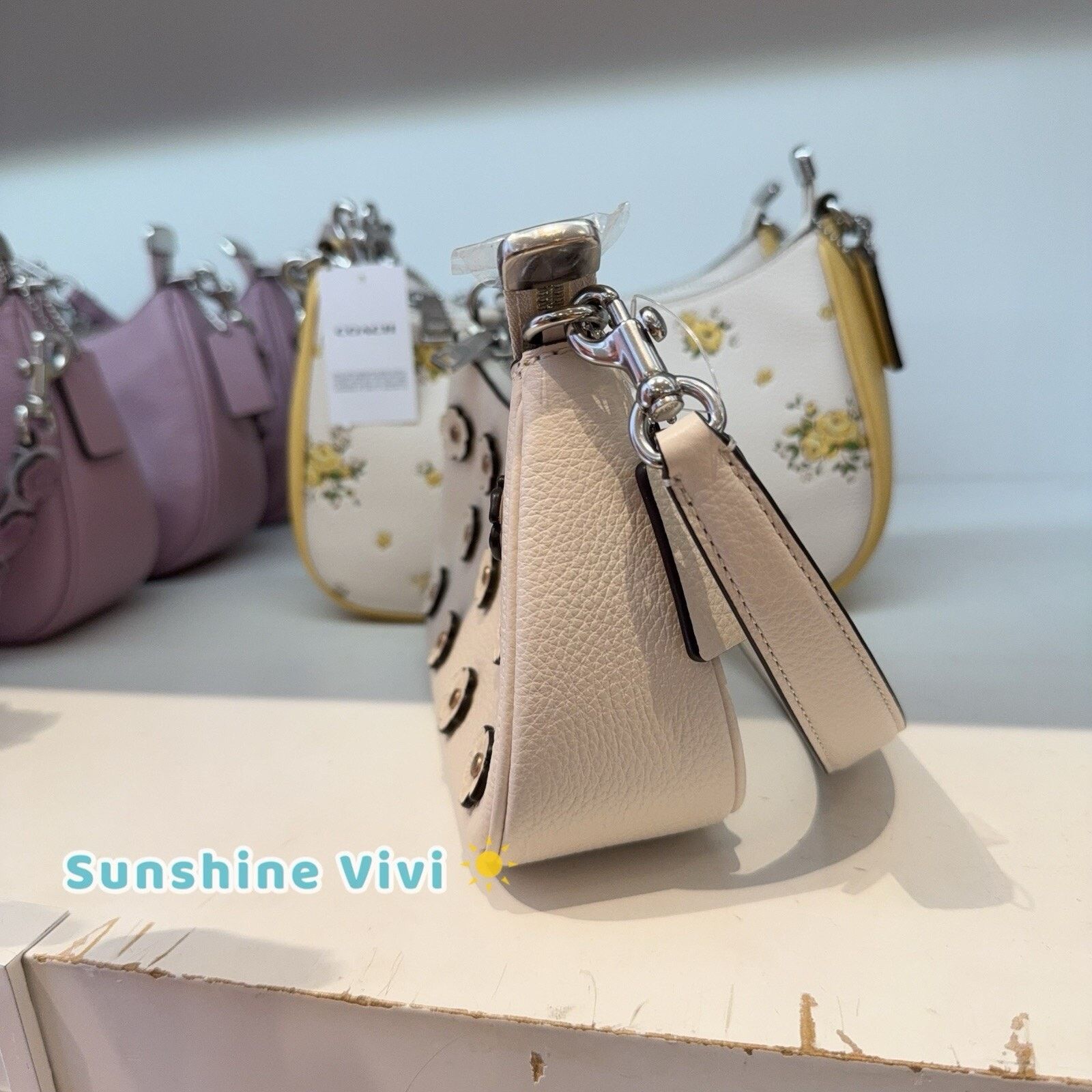 Coach NWT Coach Teri Mini Crossbody Bag Floral CAJ98 Chalk Size ONE SIZE - 3 Thumbnail