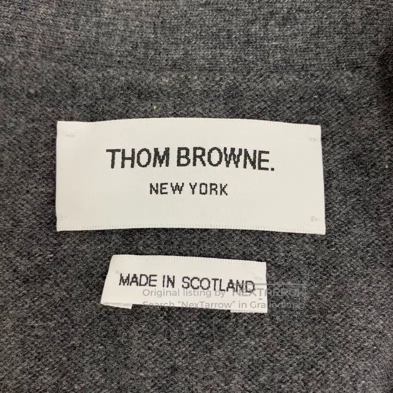 Thom Browne Thom Browne Classic dark gray four-row goat cashmere V-nec Size US M / EU 48-50 / 2 - 5 Thumbnail